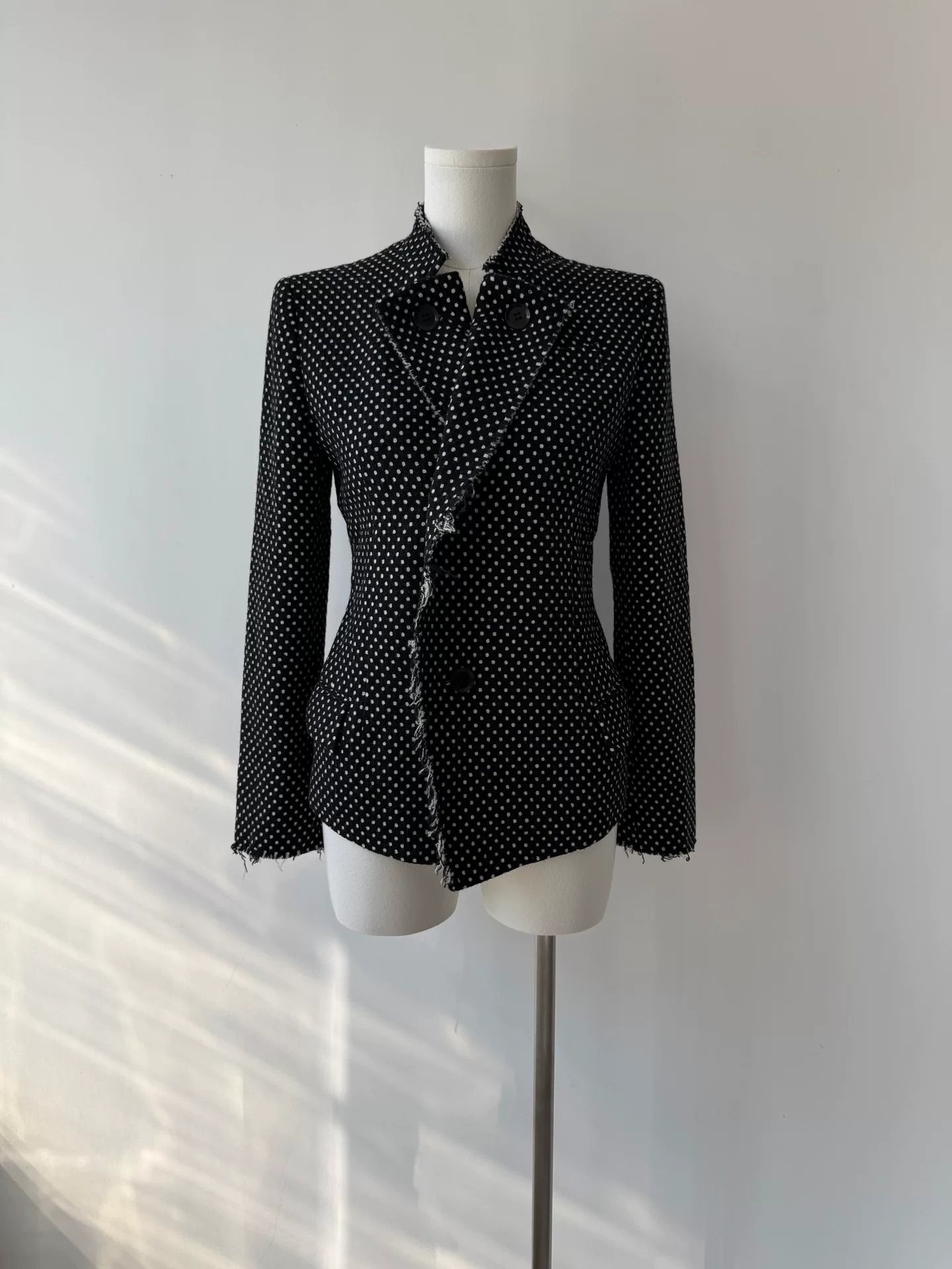 Yohji Yamamoto Y's Polka Dot Wool Blazer — label