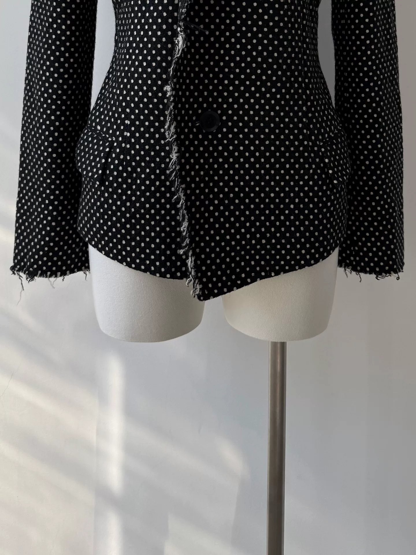 Yohji Yamamoto Y's Polka Dot Wool Blazer — detail