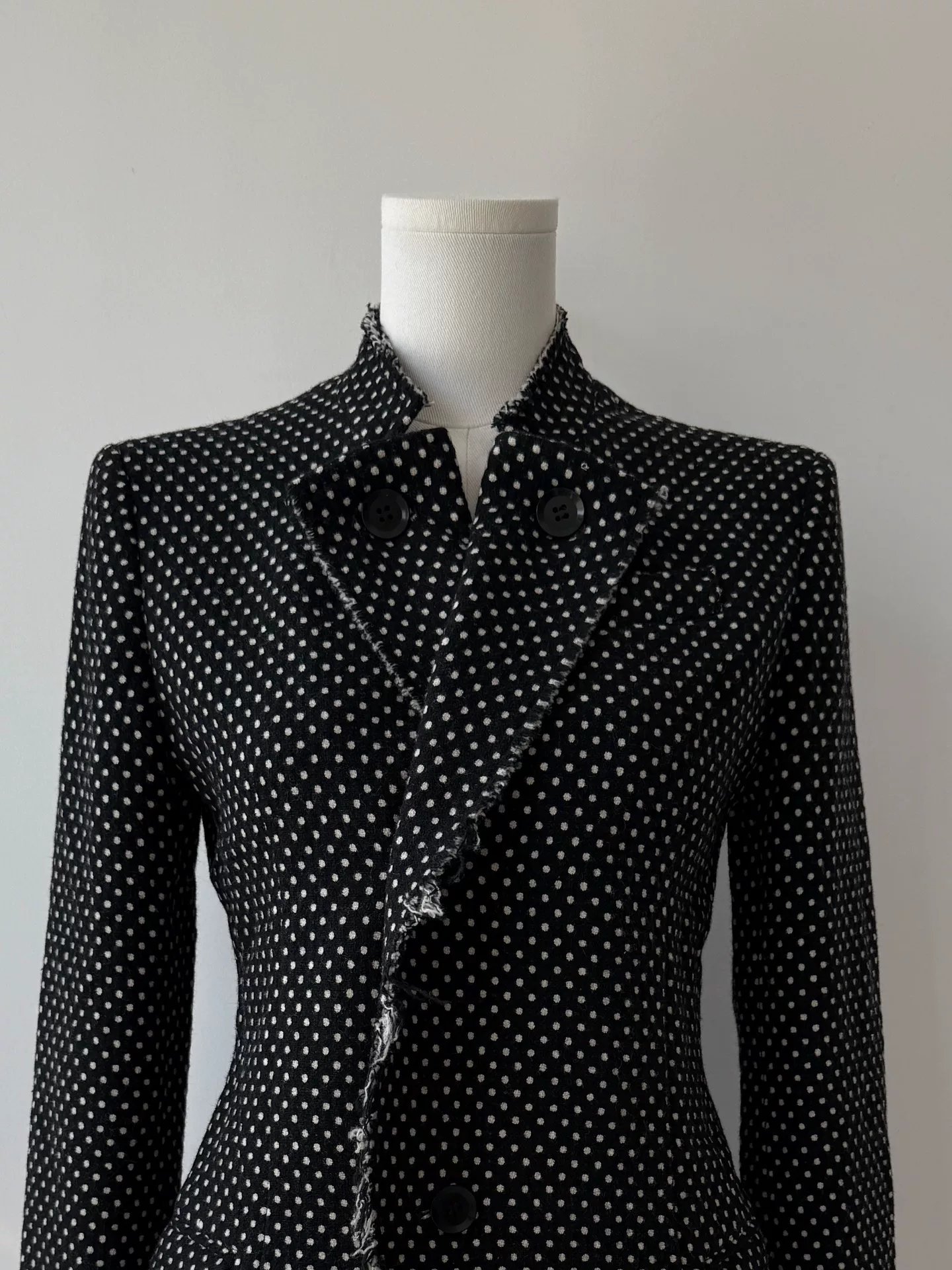 Yohji Yamamoto Y's Polka Dot Wool Blazer — front