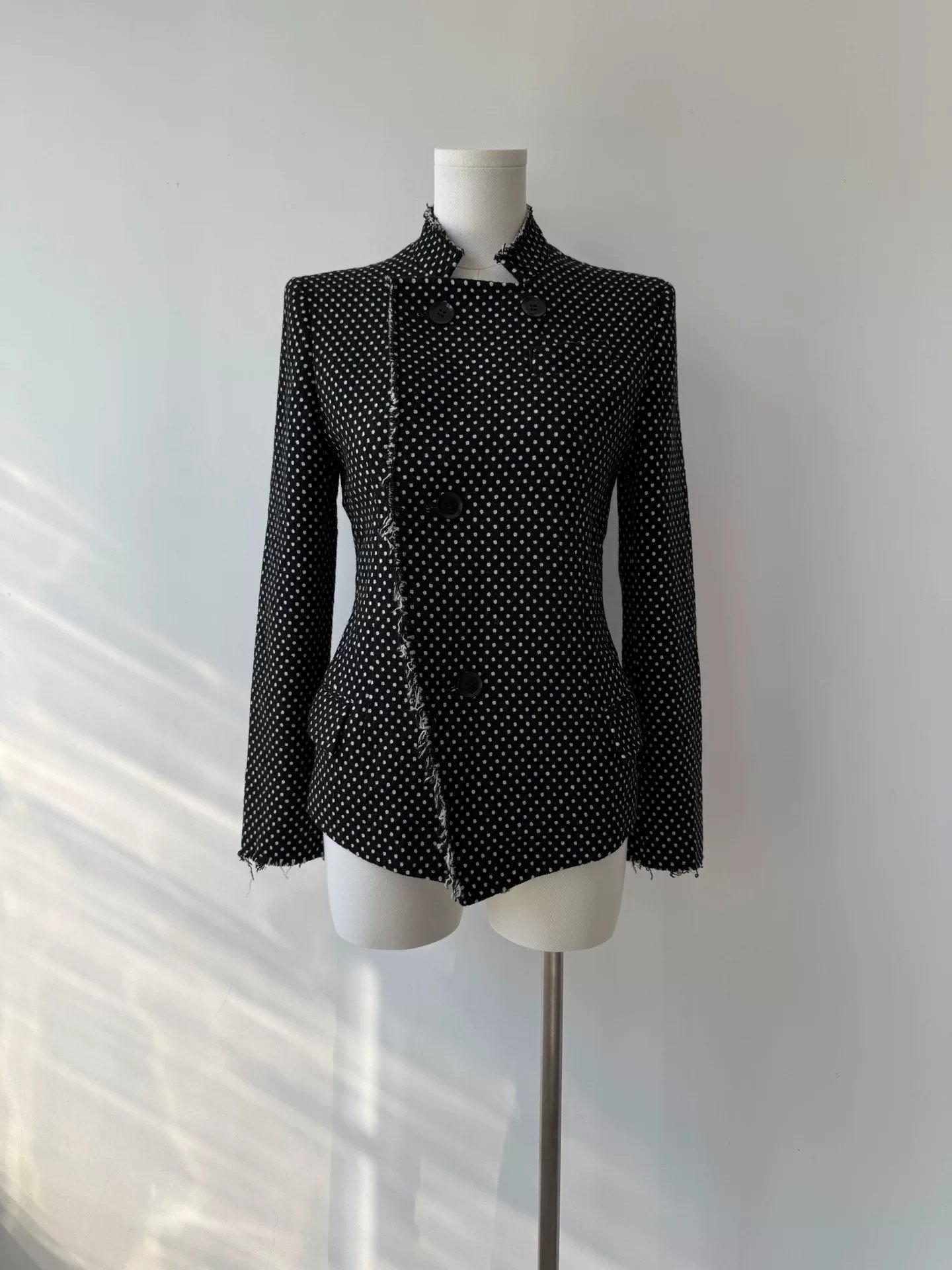 Yohji Yamamoto Y's Polka Dot Wool Blazer — back