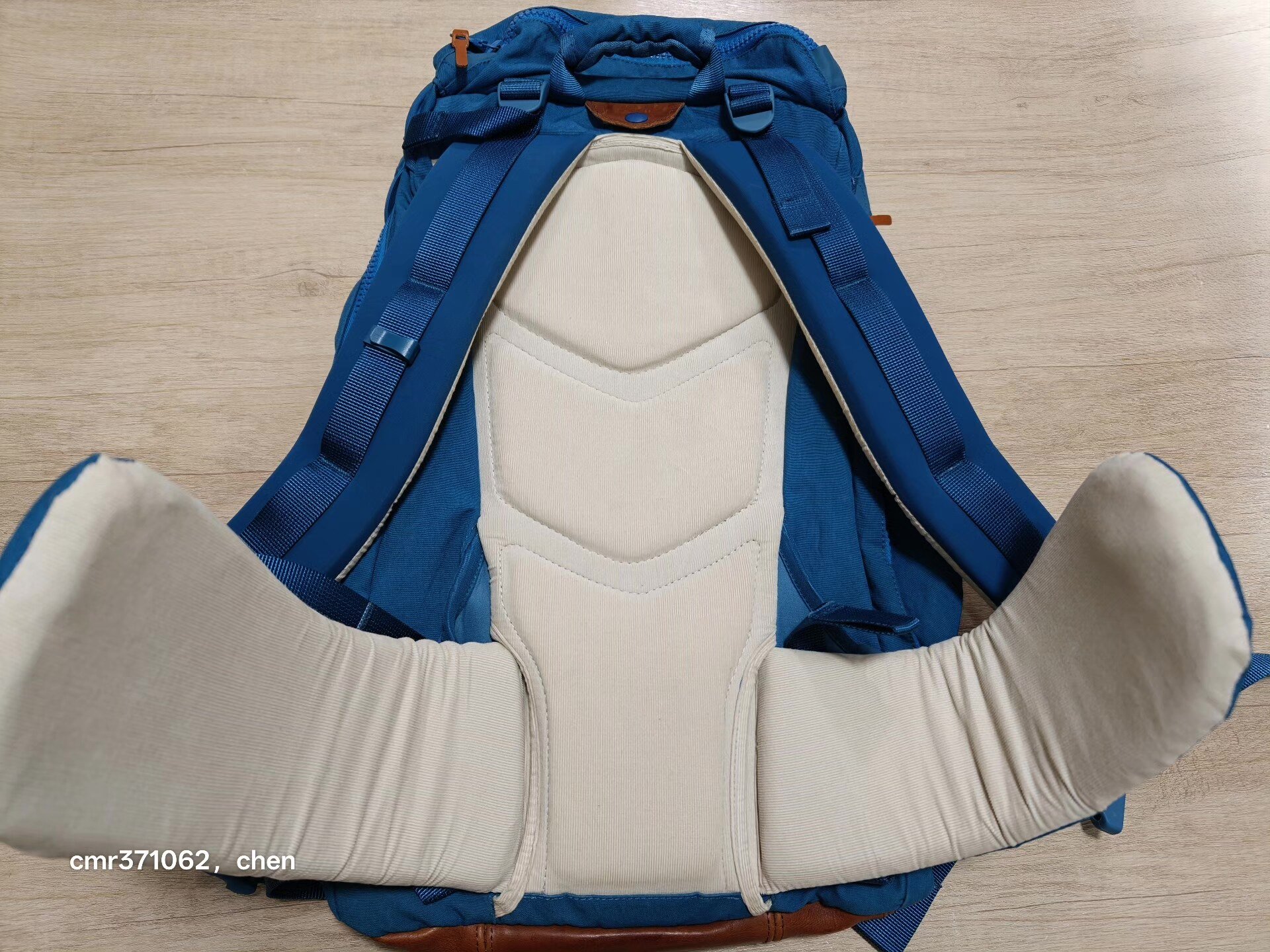 VISVIM LAMINARIA 25L Blue Backpack — label