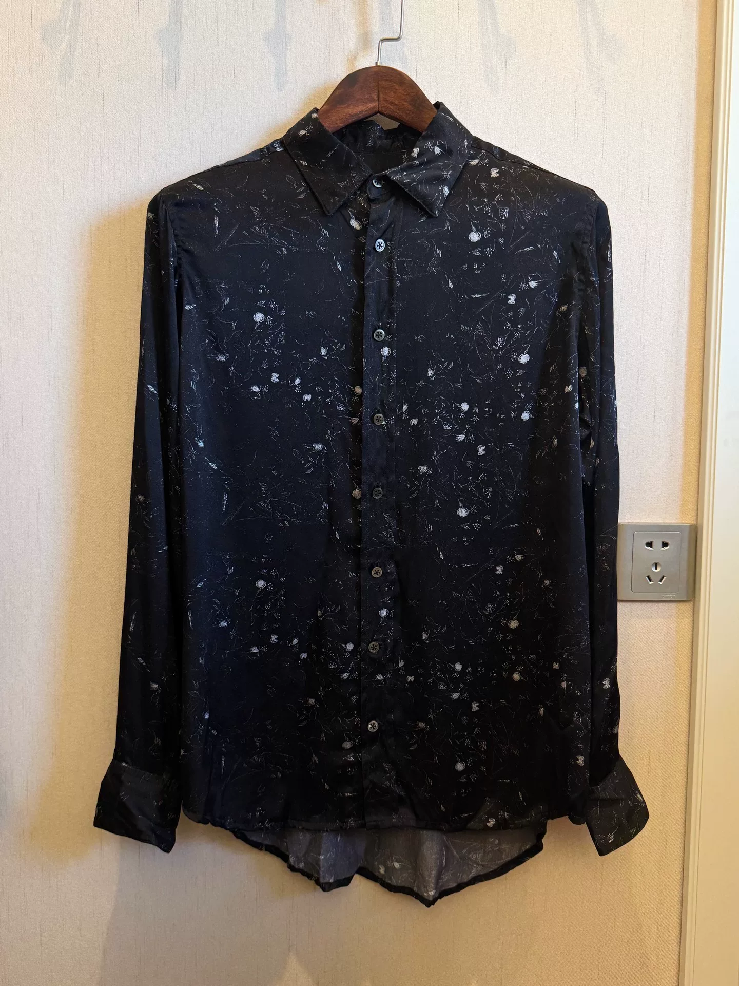 Geoffrey b Small Silk Floral Shirt