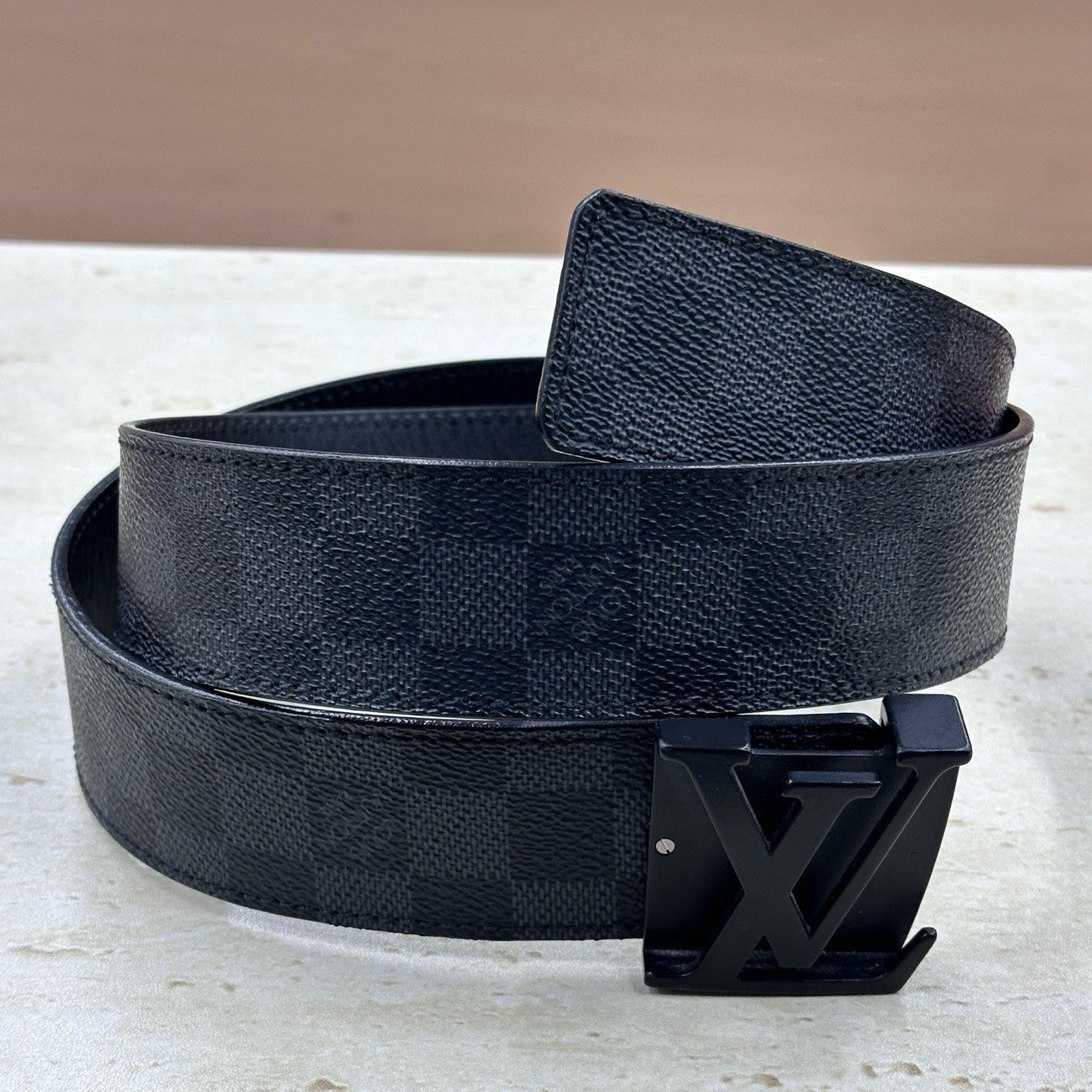 Louis Vuitton Checkered Double-Sided Belt