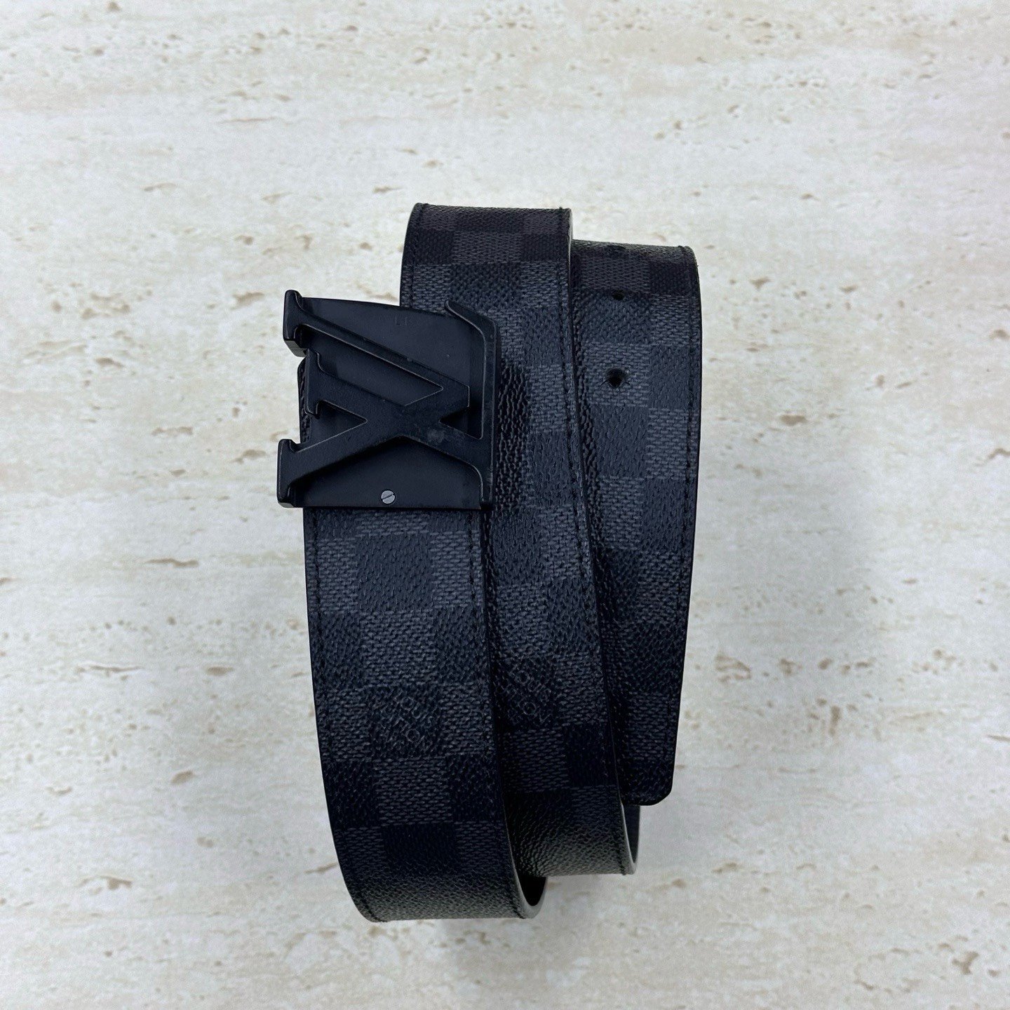 Louis Vuitton Checkered Double-Sided Belt — front