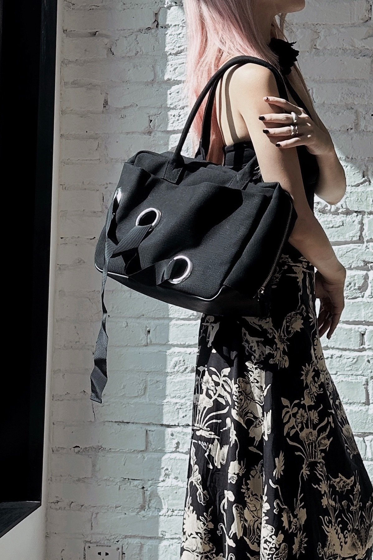Yohji Yamamoto 04SS Circle Ribbon Boston Bag — label