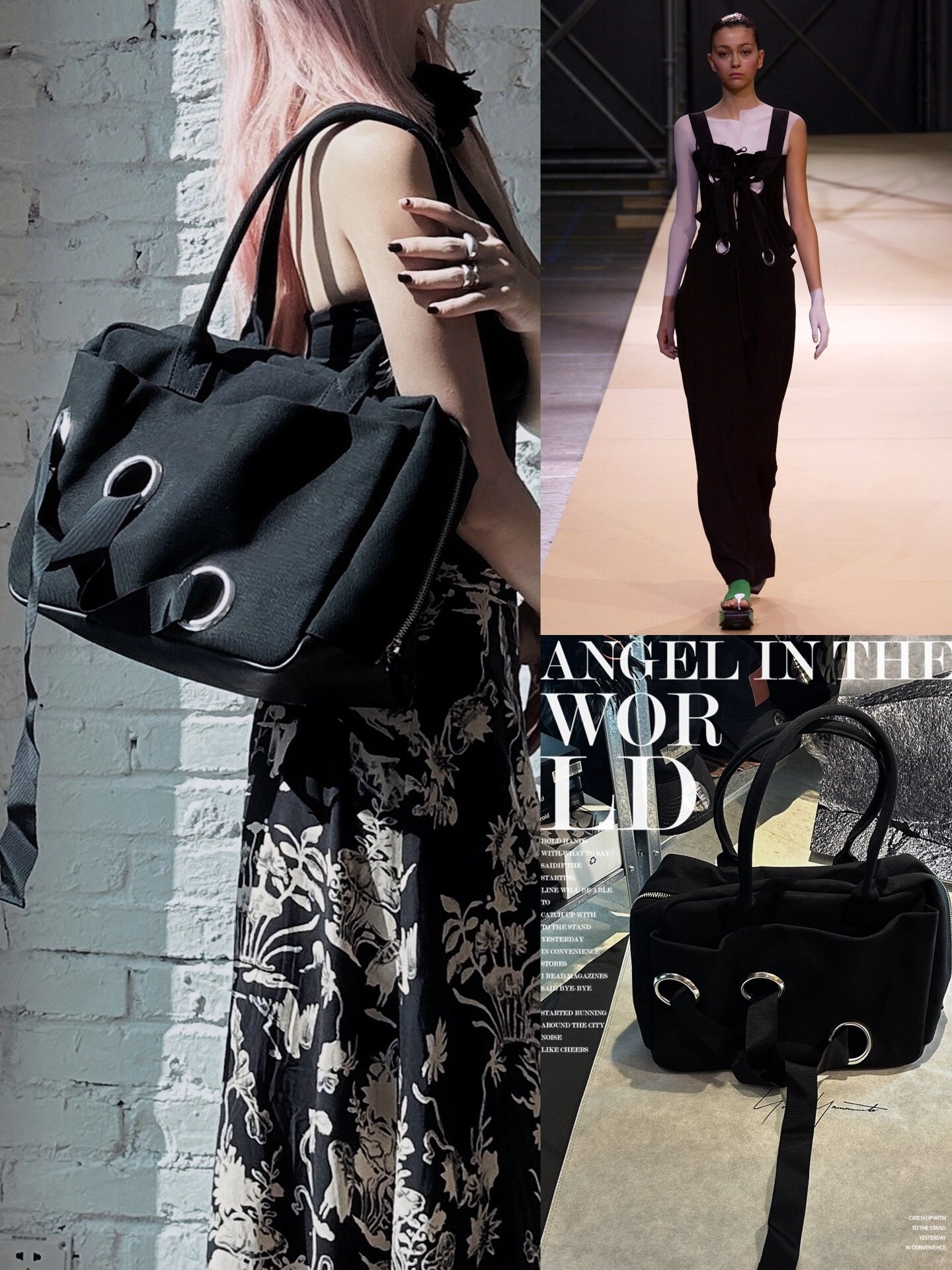 Yohji Yamamoto 04SS Circle Ribbon Boston Bag