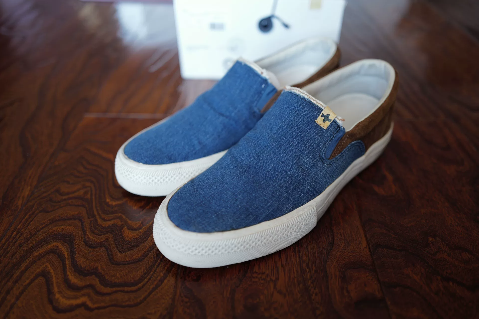 visvim skagway slip-on denim shoes