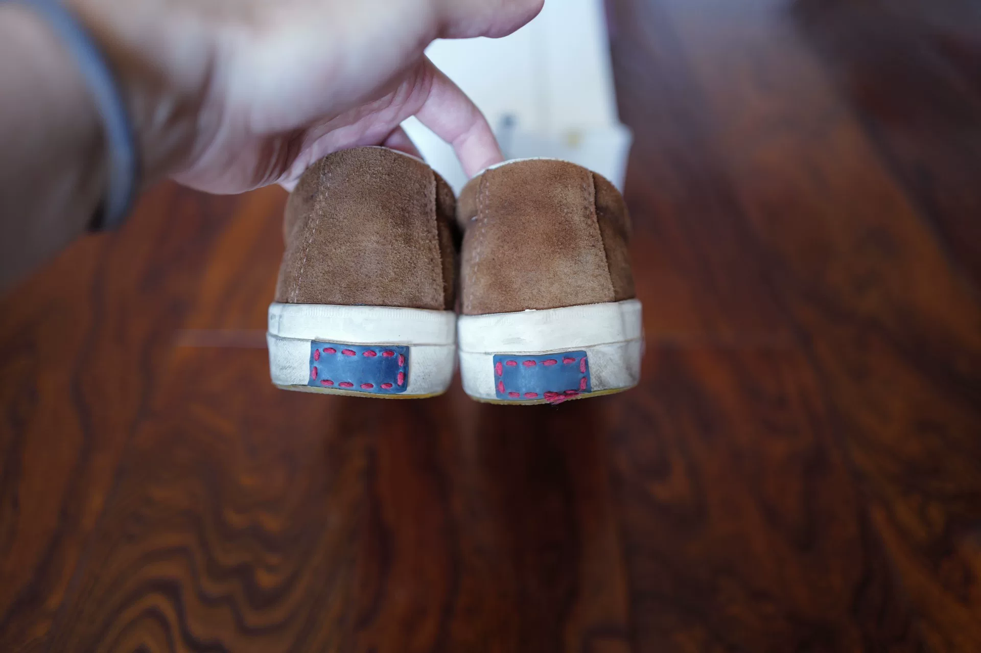 visvim skagway slip-on denim shoes — back