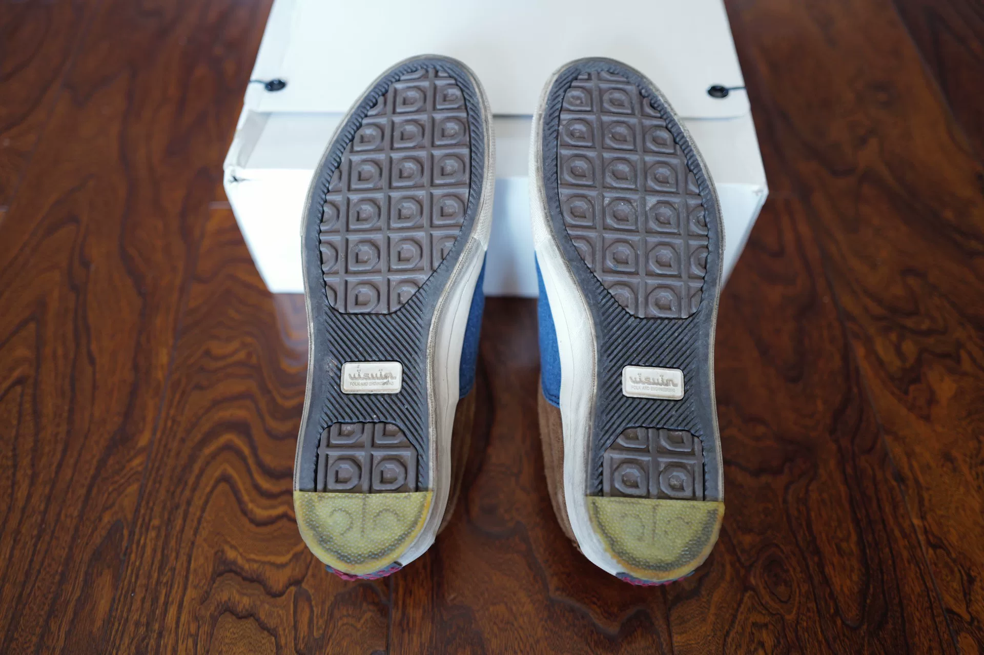 visvim skagway slip-on denim shoes — label