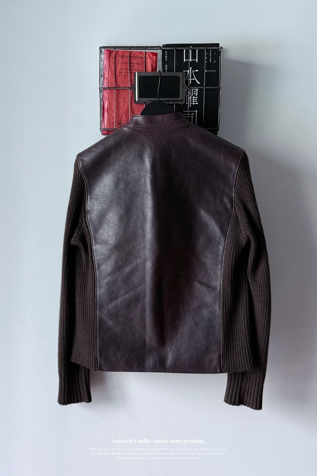 Yohji Yamamoto 02AW Horsehide Knit Jacket — label