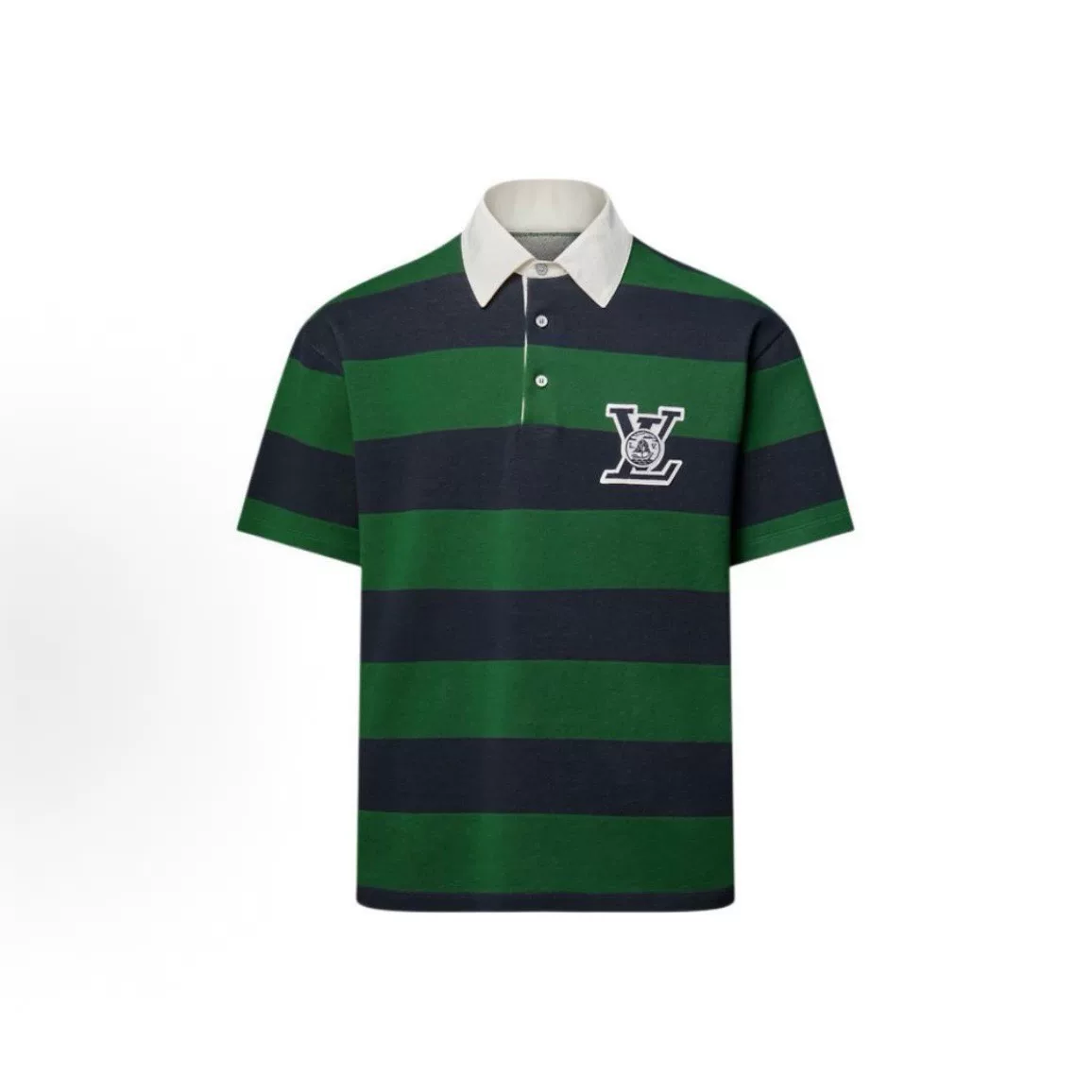 Louis Vuitton Striped Embroidered Polo