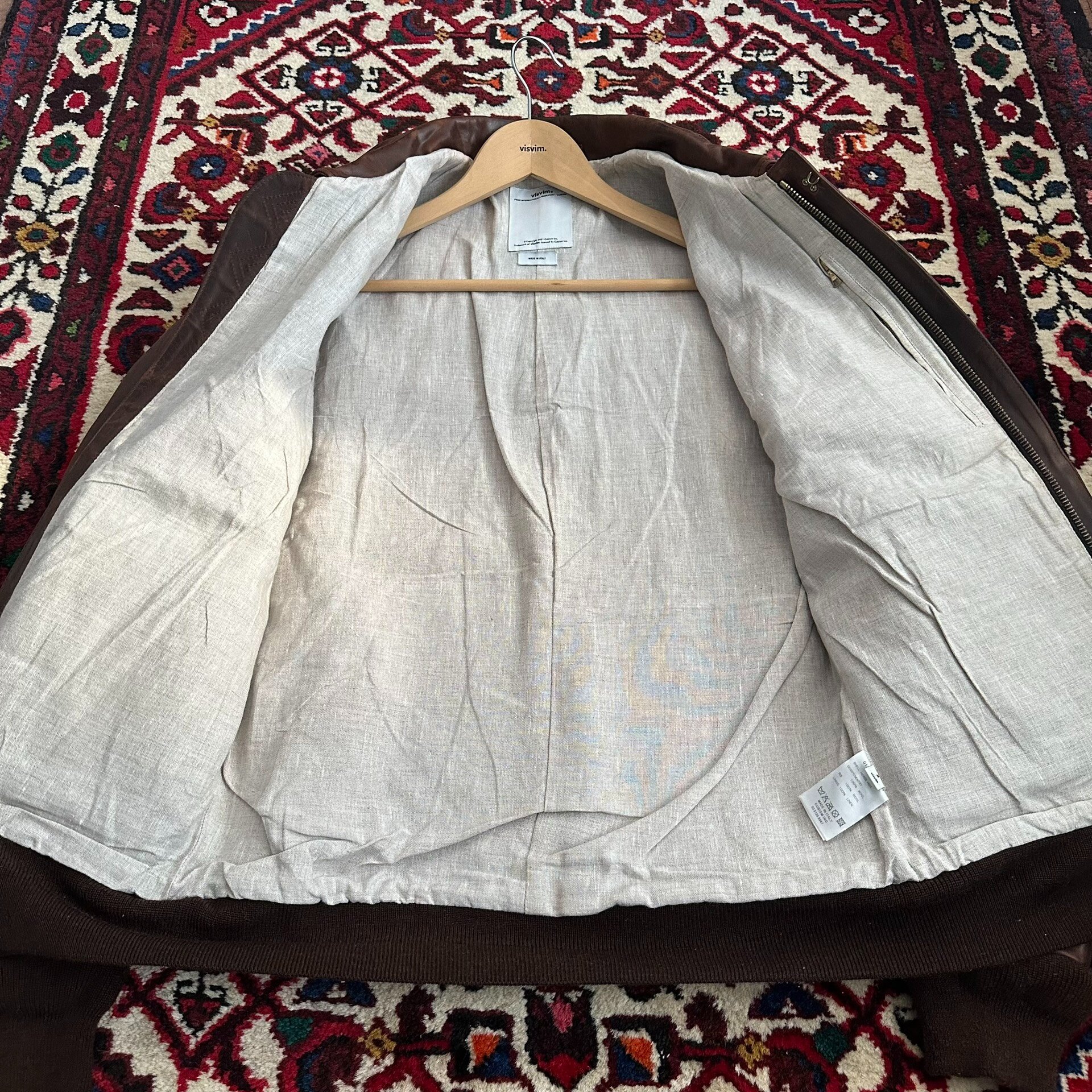 VISVIM ELMENDORF ITALIA Leather Jacket — detail