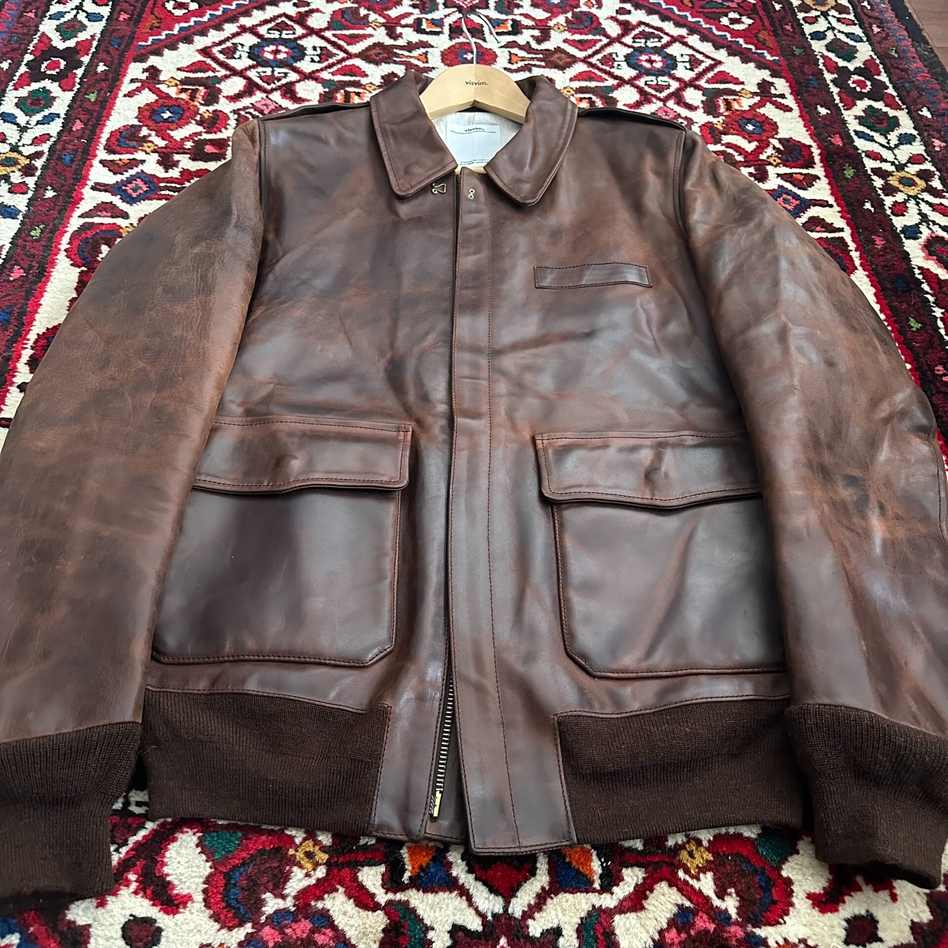 VISVIM ELMENDORF ITALIA Leather Jacket — label