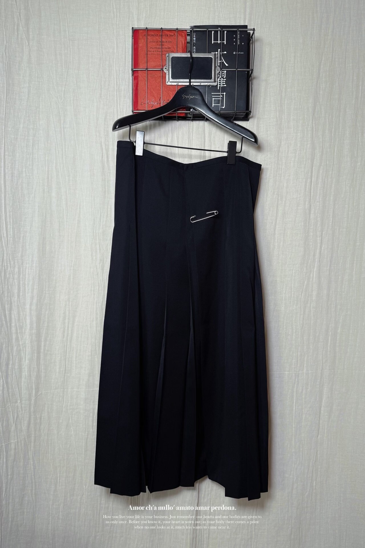 Yohji Yamamoto 99AW Hakama Skirt — detail