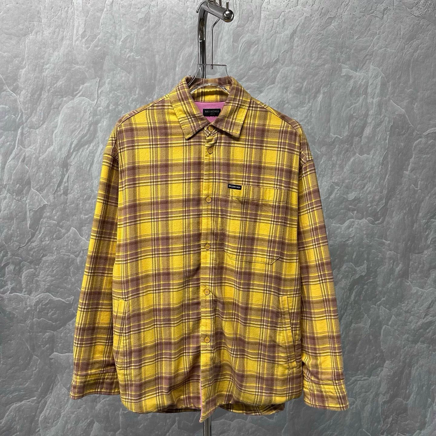 Balenciaga Plaid Logo Shirt Jacket