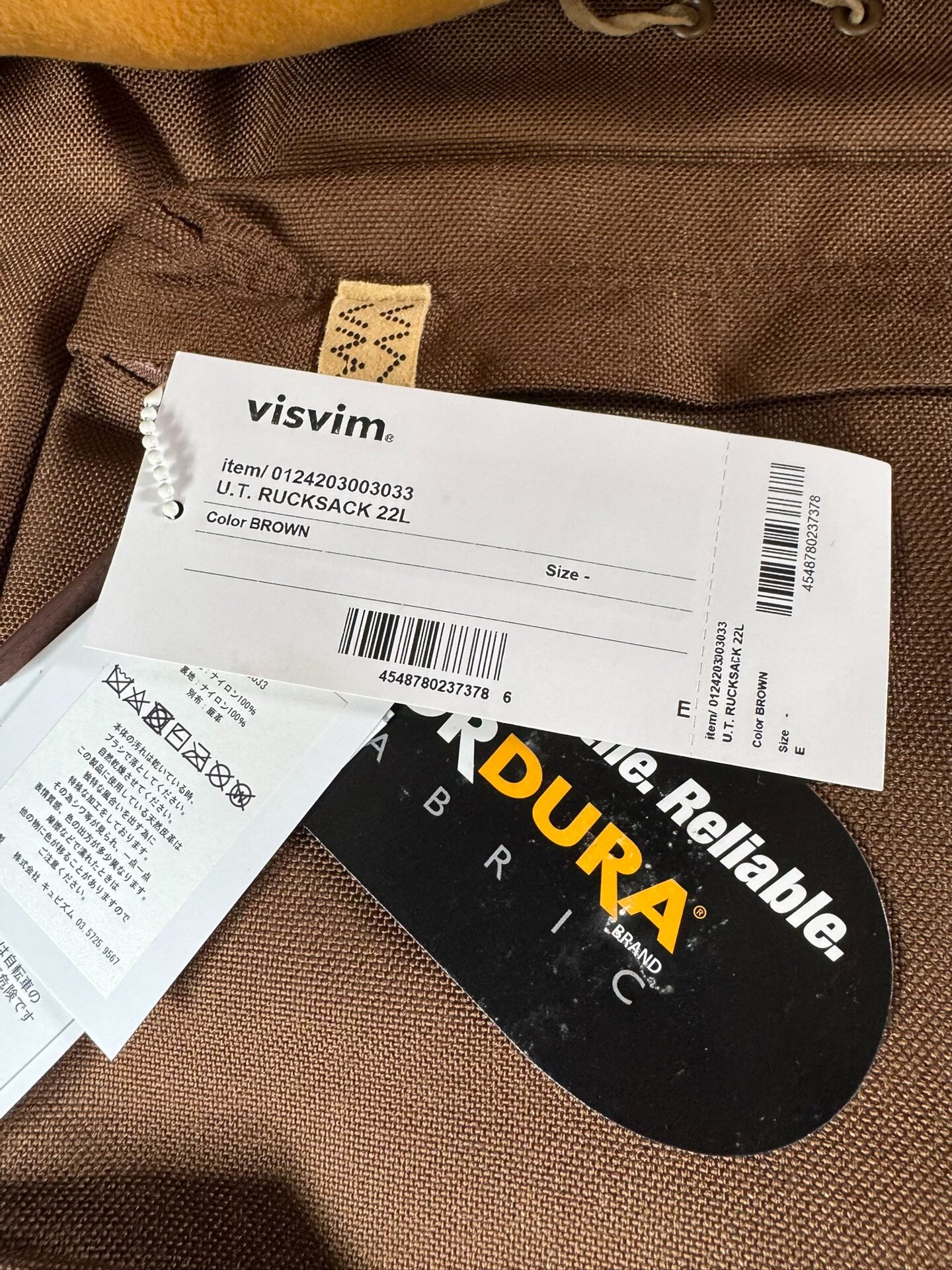 VISVIM 24AW U.T. RUCKSACK 22L — detail