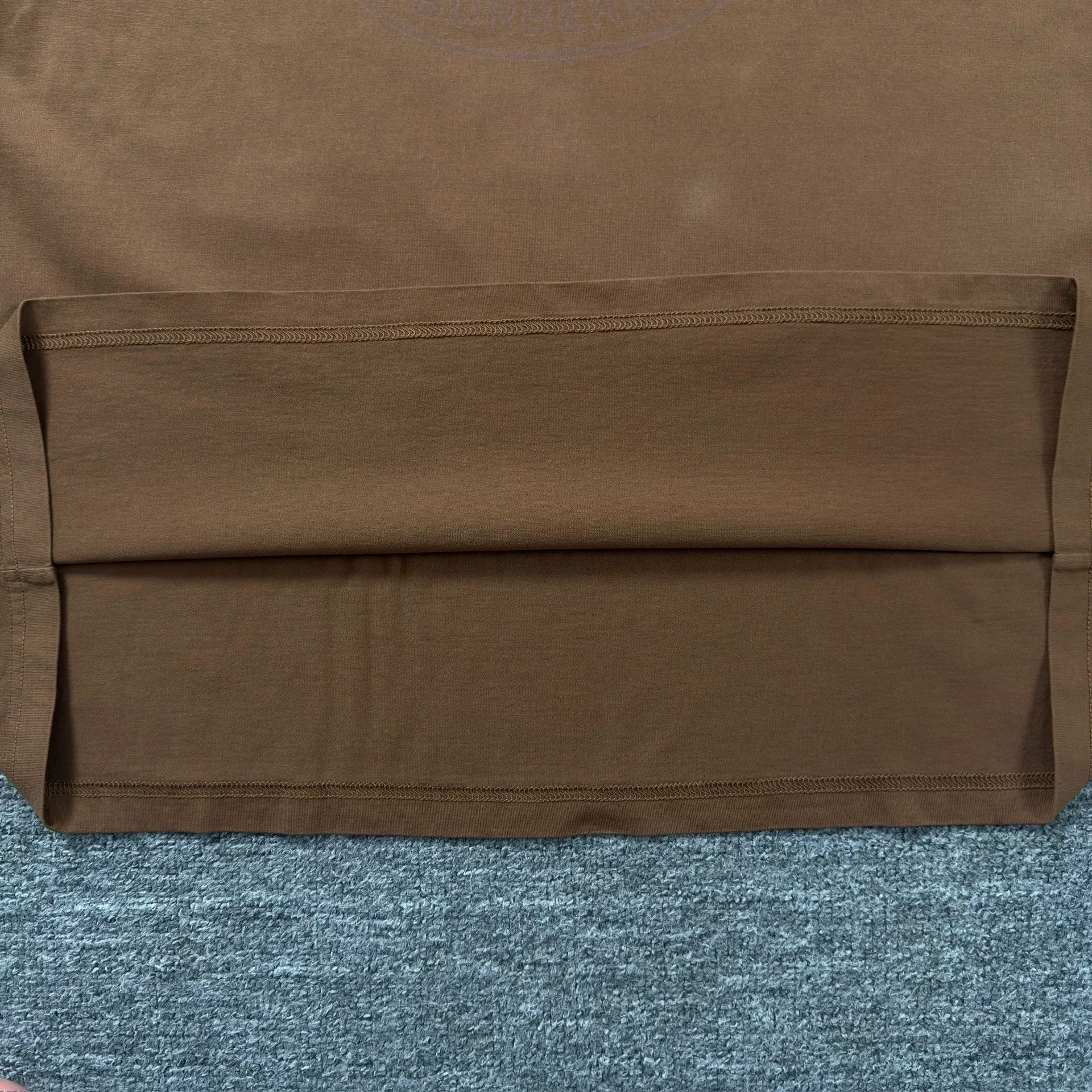 Burberry Brown Leaf Slogan T-Shirt — back