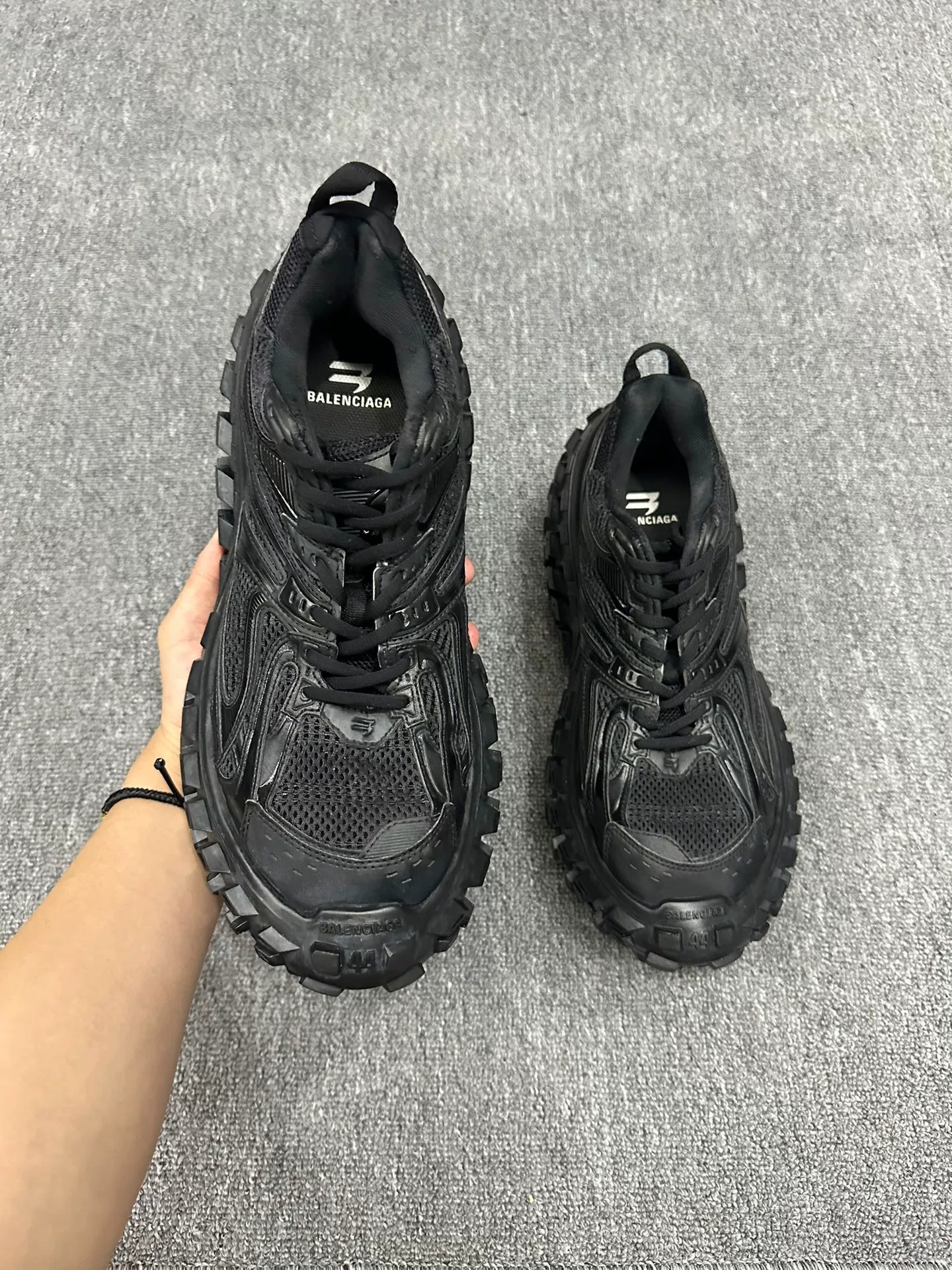 Balenciaga Black Dad Shoes — label