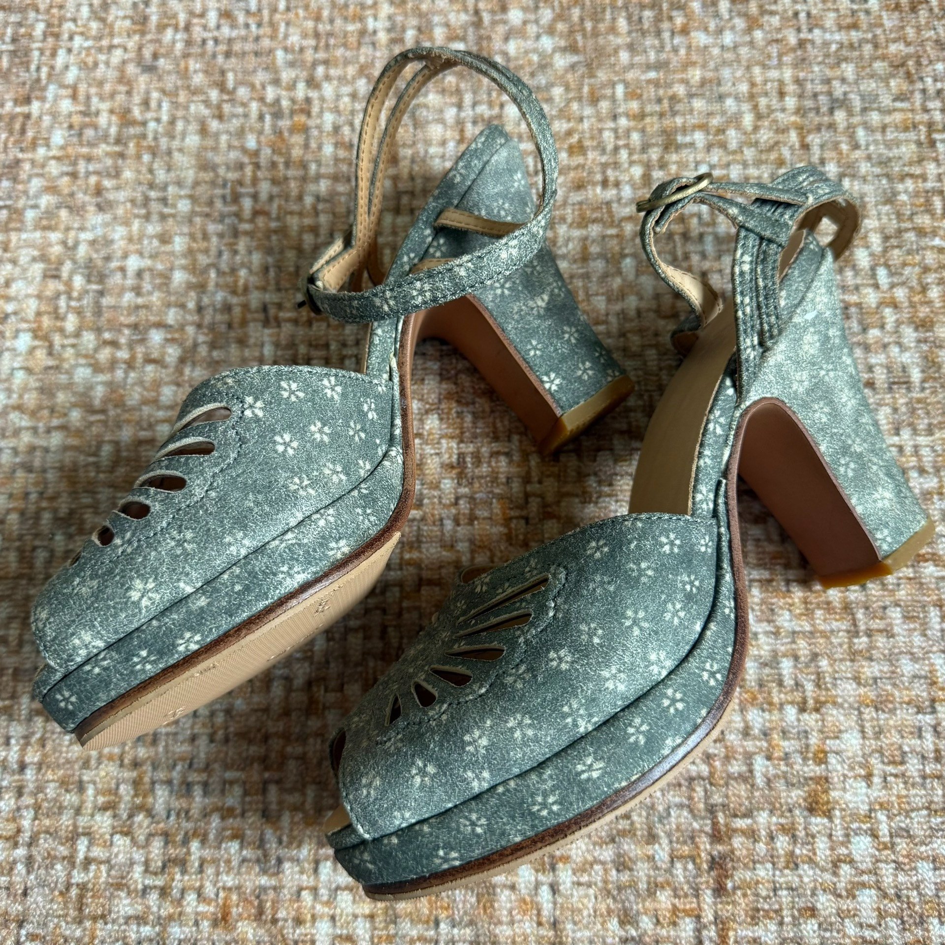 VISVIM Annie Sandal Wedge Heels — back