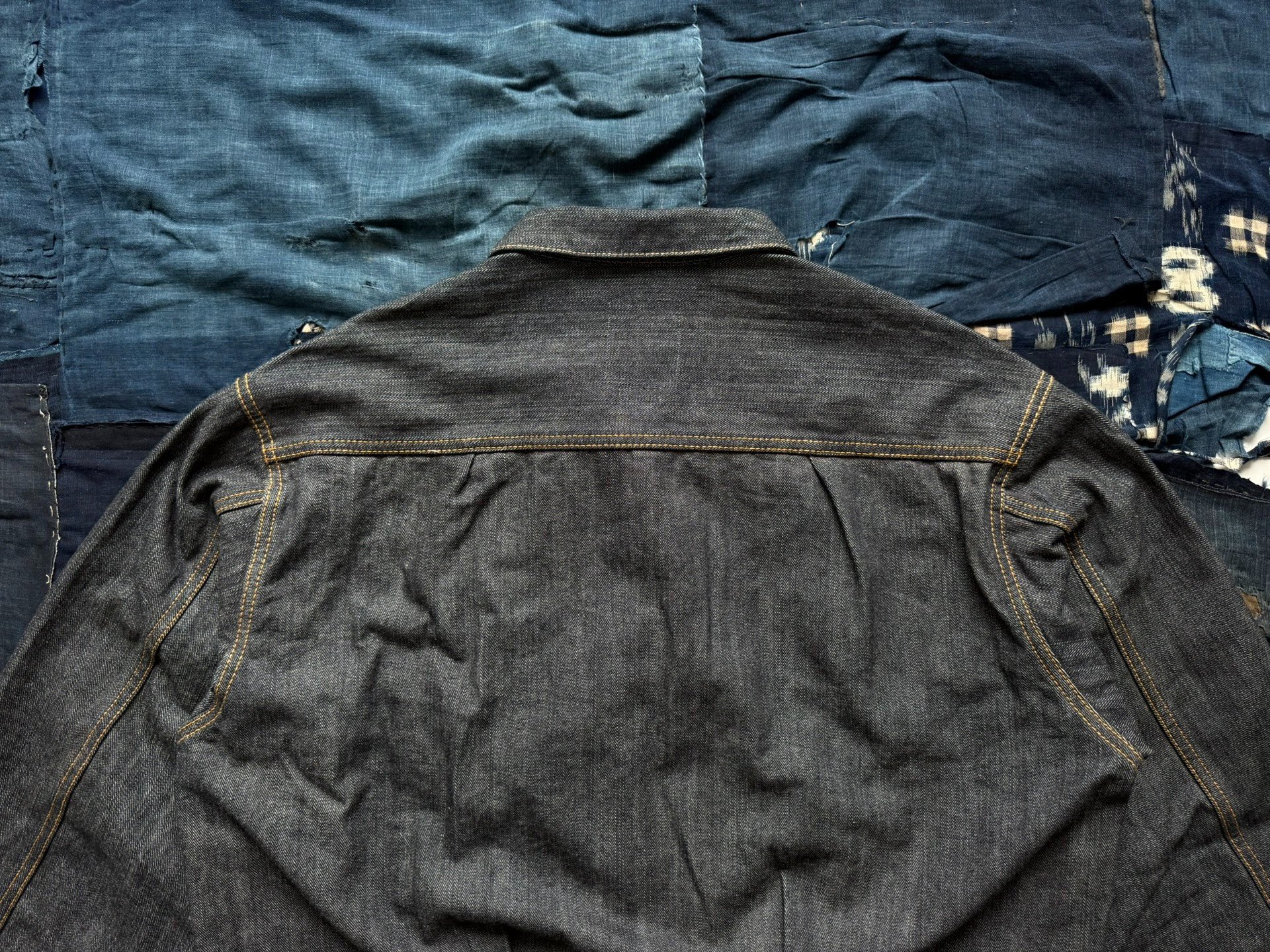 VISVIM 102XX Mud Dyed Denim Jacket — label