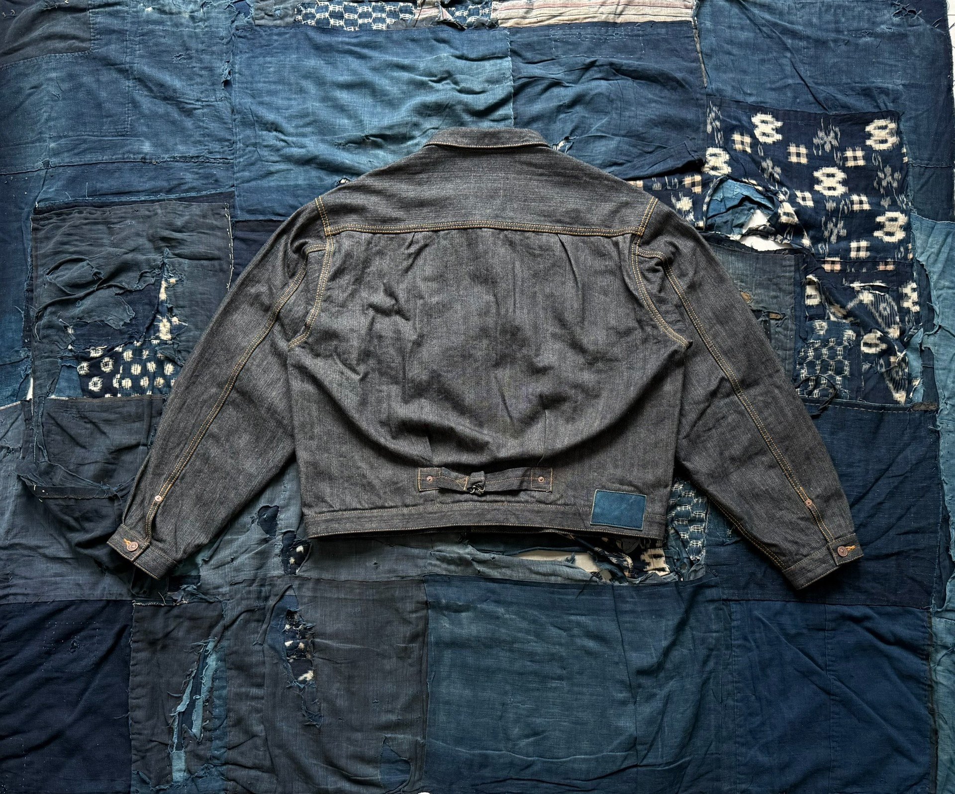 VISVIM 102XX Mud Dyed Denim Jacket — detail