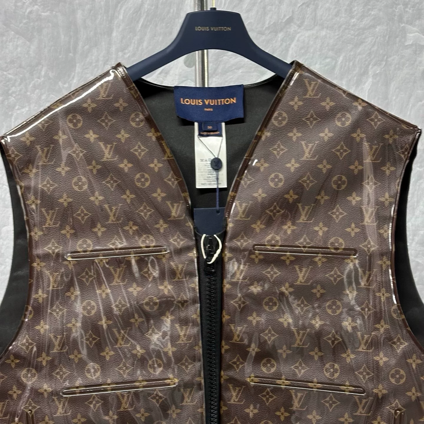 Louis Vuitton Full Monogram Puffer Vest — detail