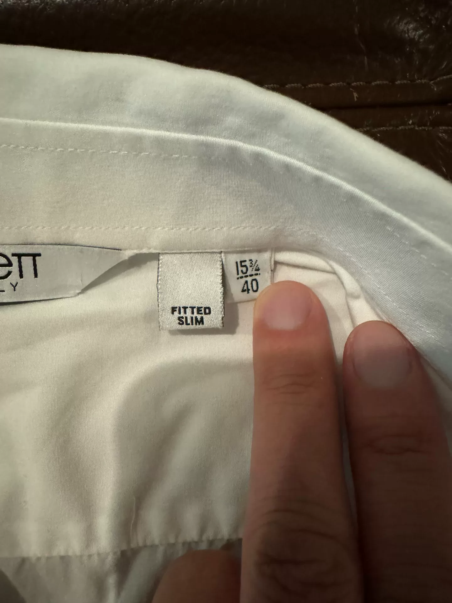 Neil Barrett White Ribbed Collar Shirt — back
