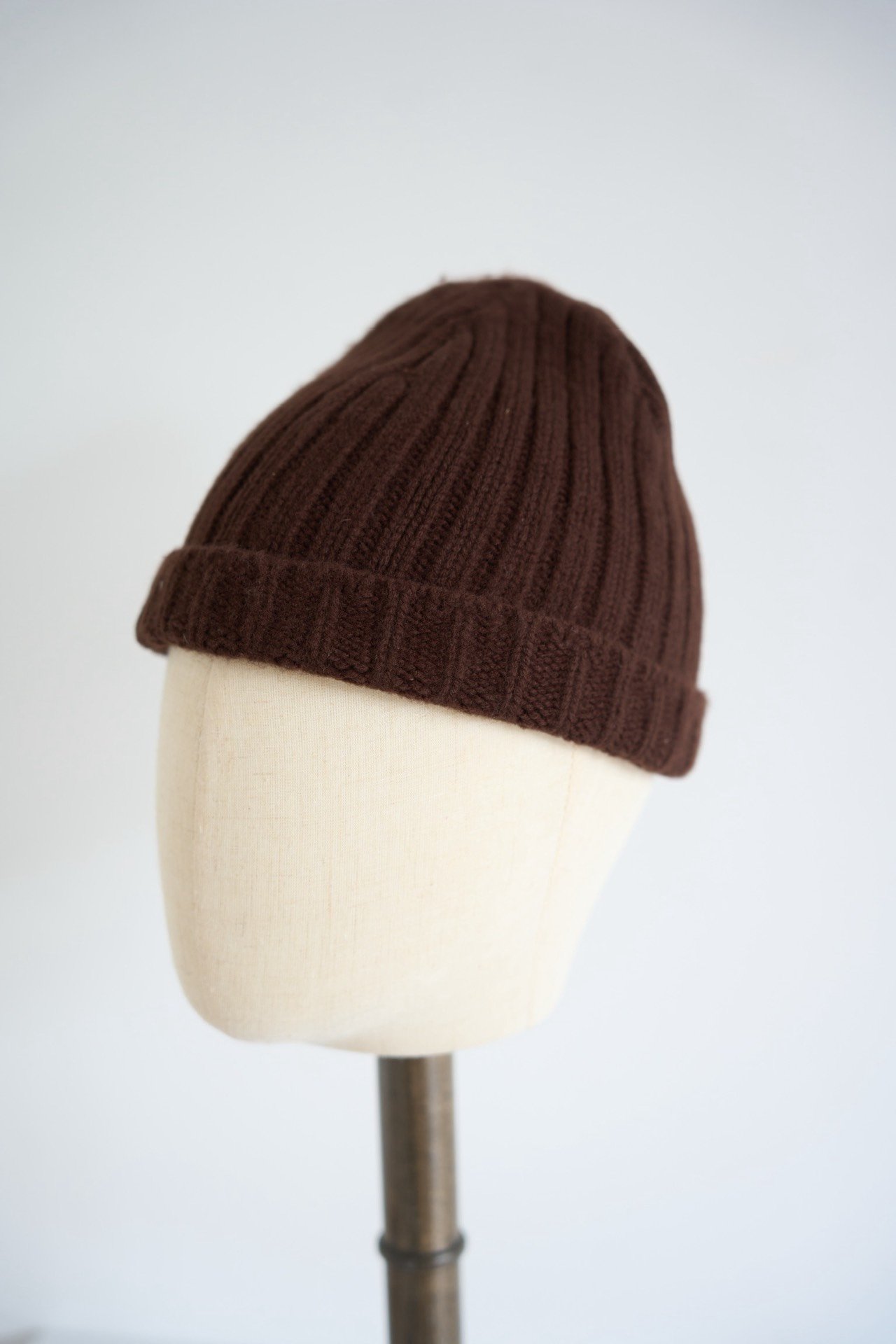 Yohji Yamamoto 03AW Chestnut Brown Wool Beanie — front