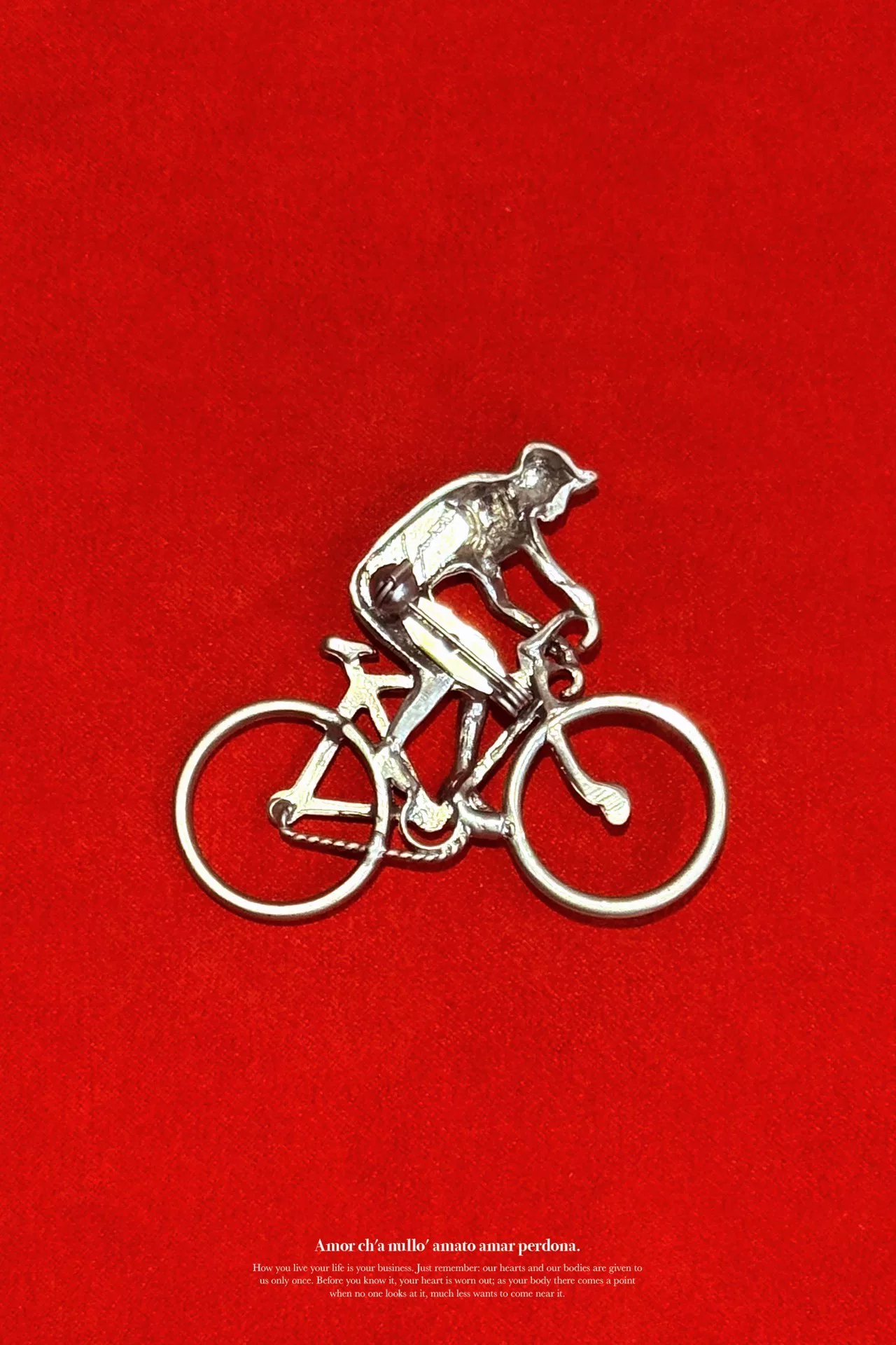 Yohji Yamamoto 87AW 'Bicycle' Brooch — back