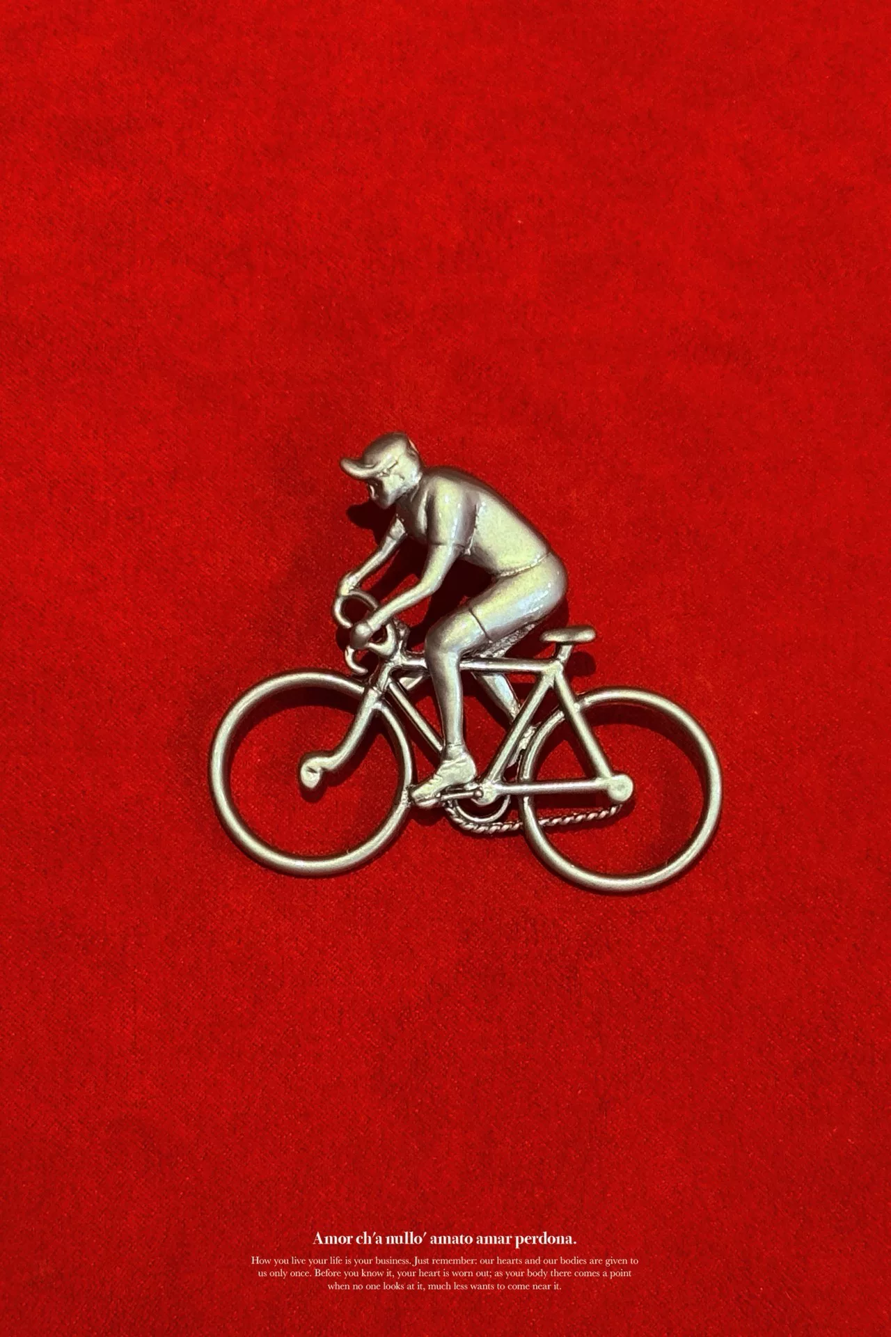 Yohji Yamamoto 87AW 'Bicycle' Brooch — front