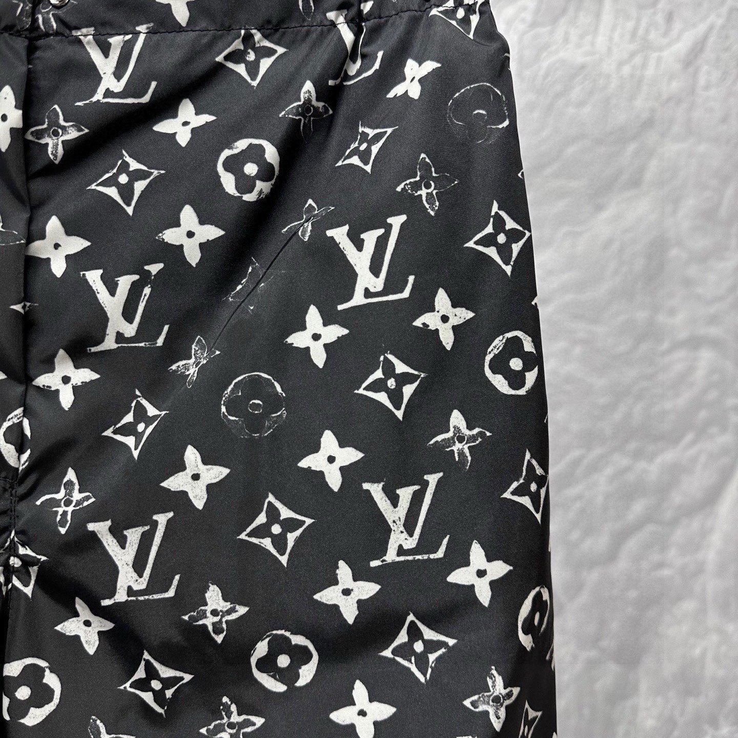 Louis Vuitton Distressed Monogram Jogger Pants — back