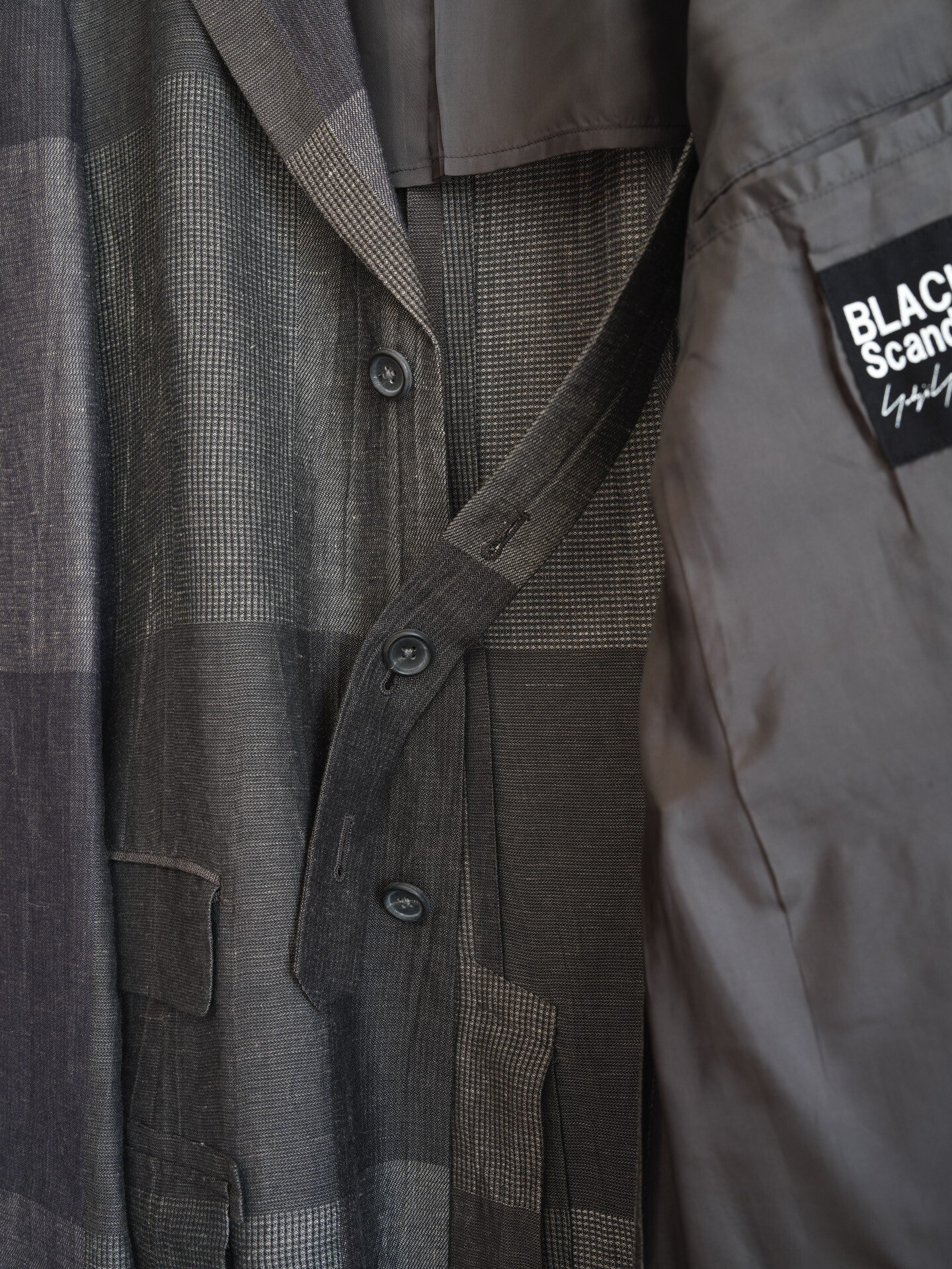 Yohji Yamamoto 20SS Patchwork Dr.Jkt Coat — label