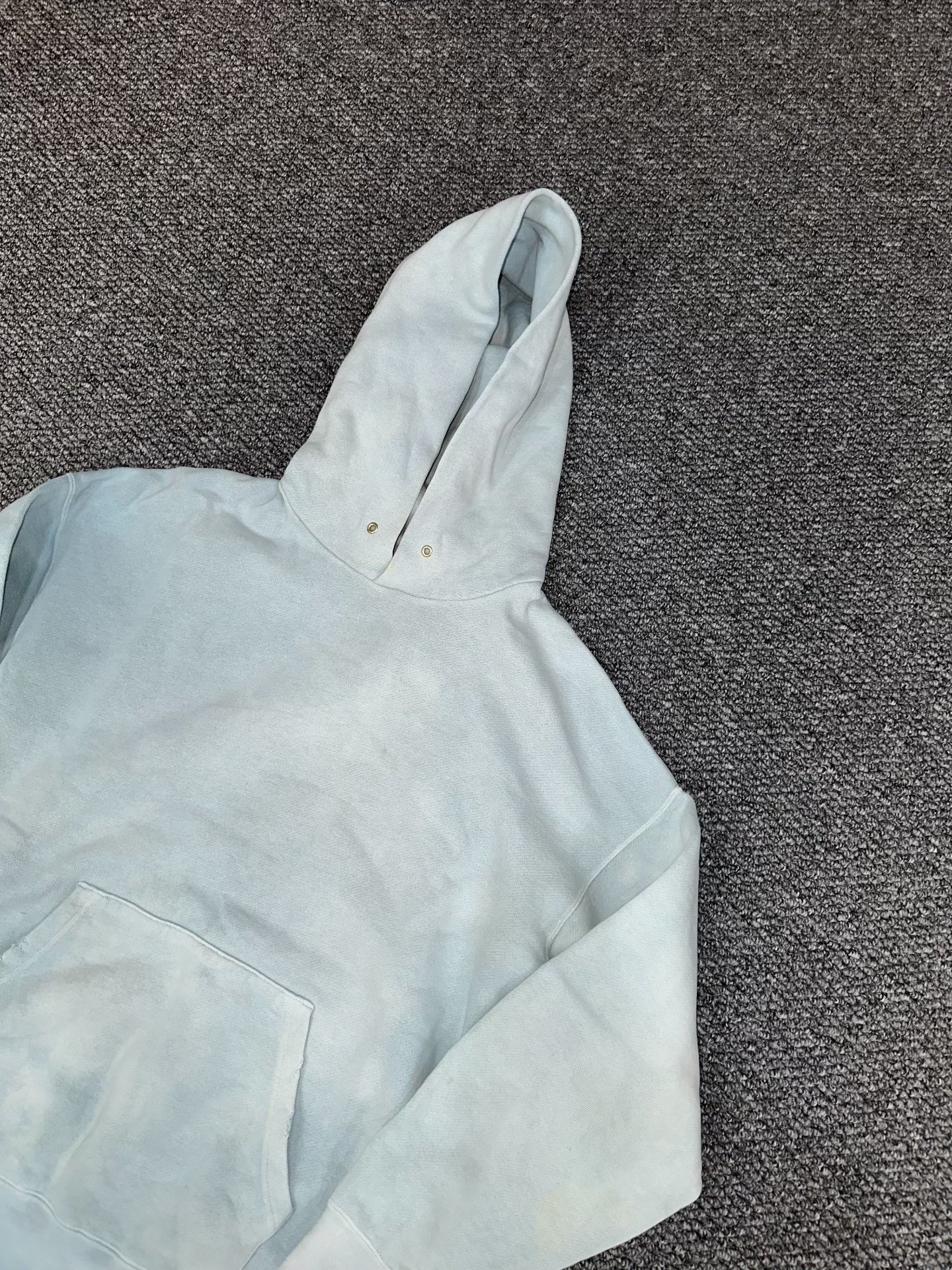 visvim Light Blue Tie-Dye Hoodie — front
