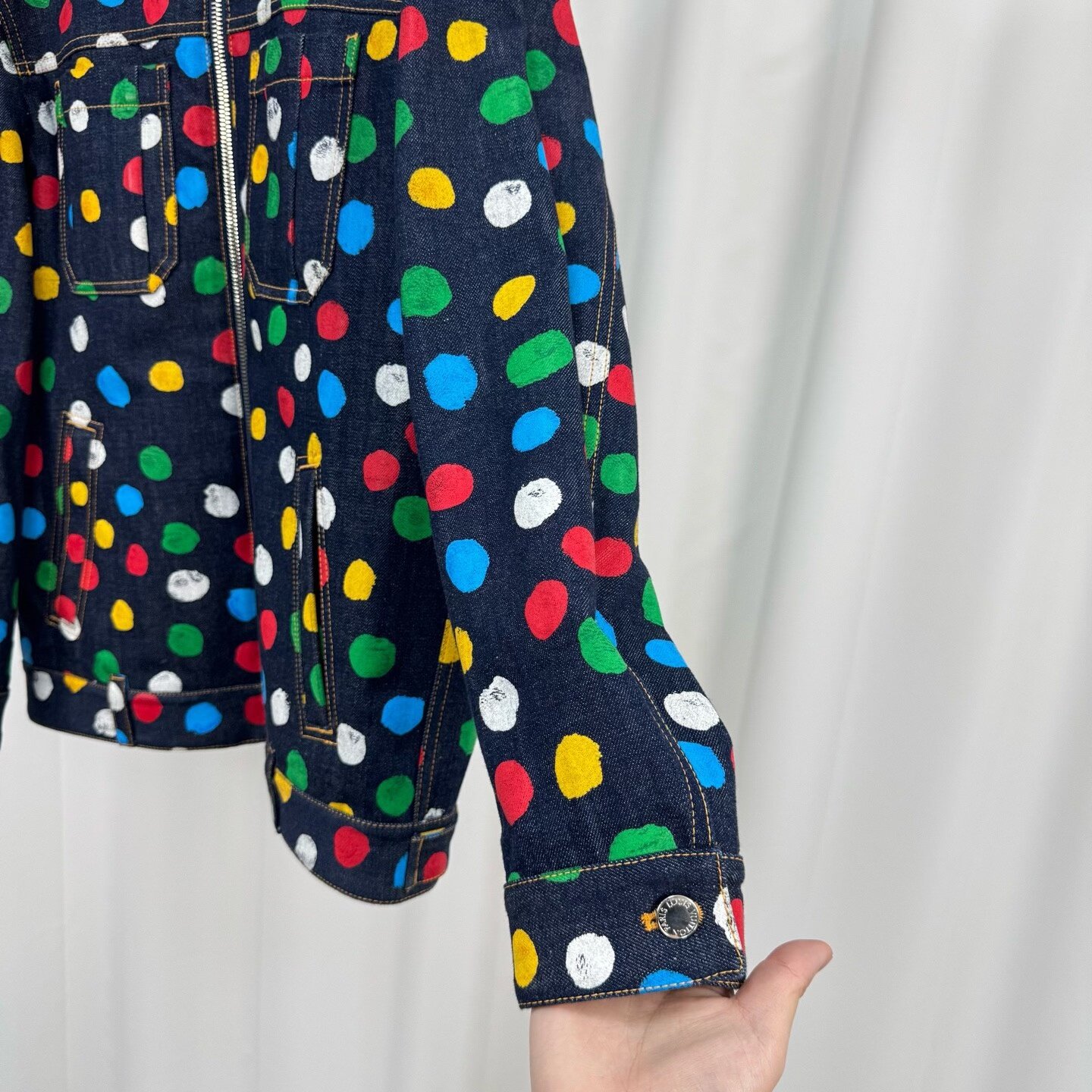Louis Vuitton Yayoi Kusama Polka Dot Denim Jacket — back