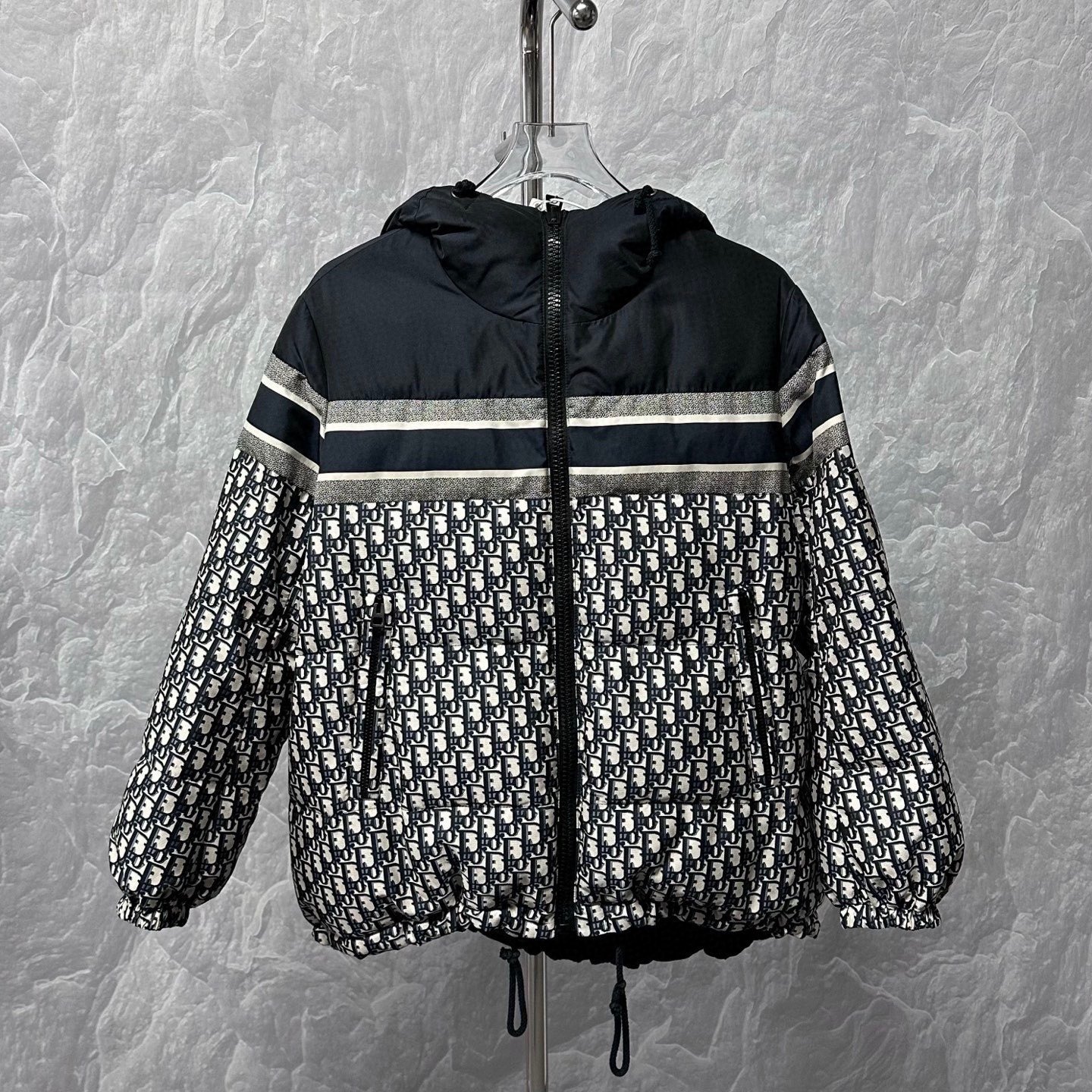 Dior Double-Sided Logo Print Hooded Jacket