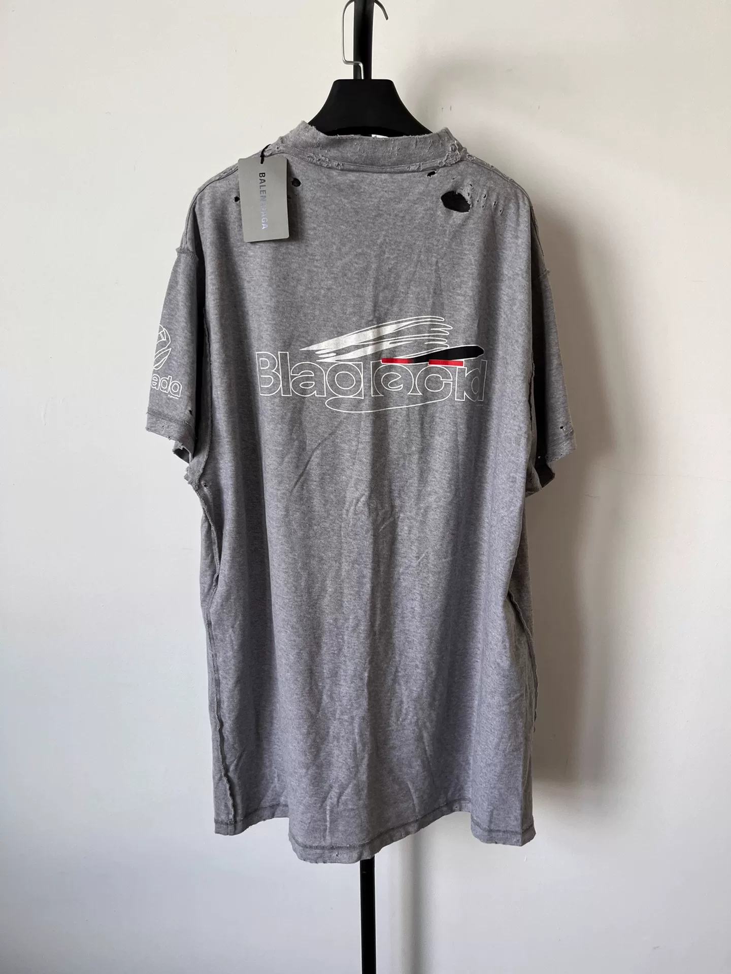 Balenciaga Ai Gray Short-Sleeve T-Shirt — front