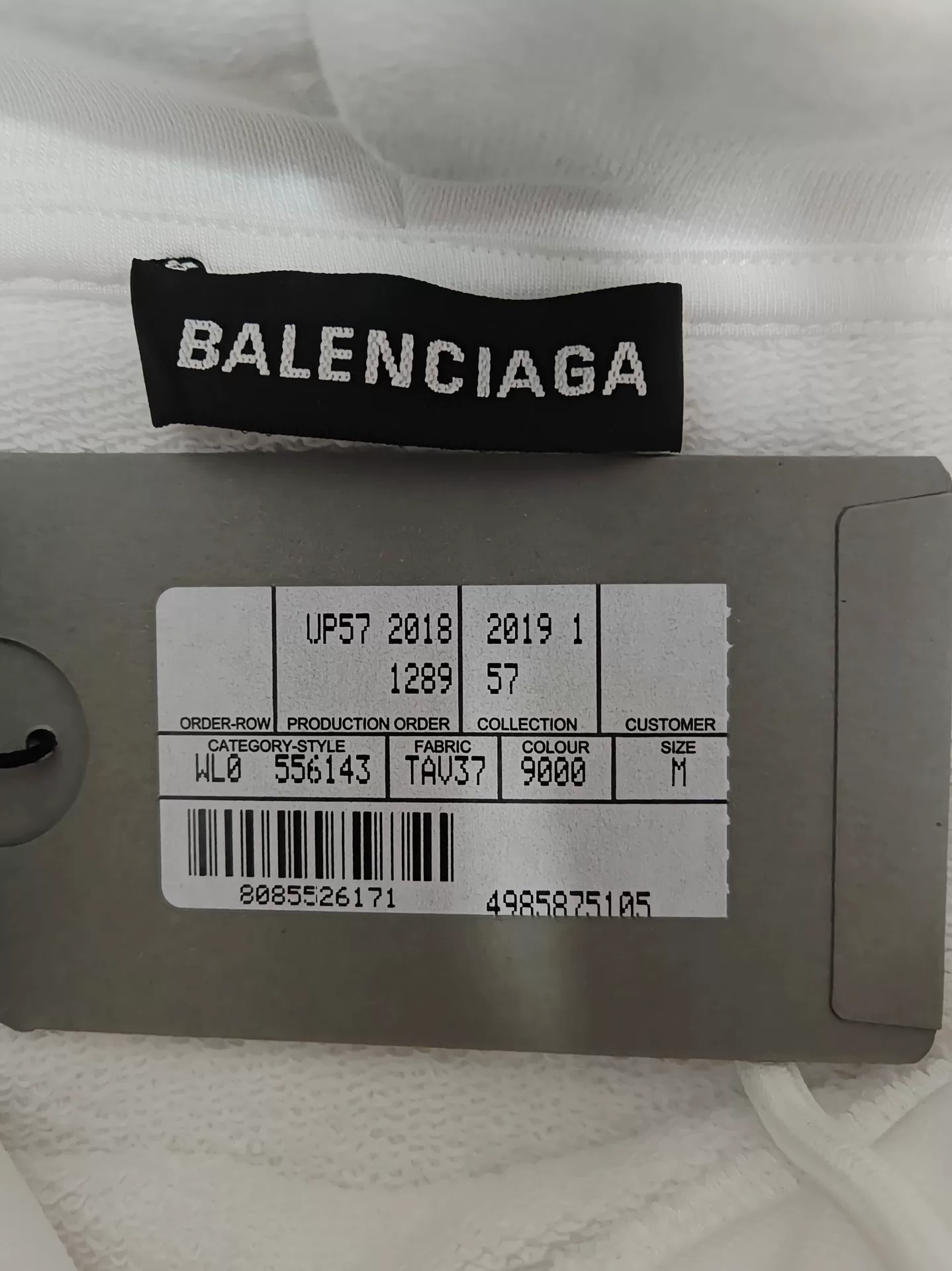 Balenciaga Classic Logo Slogan Hoodie — back