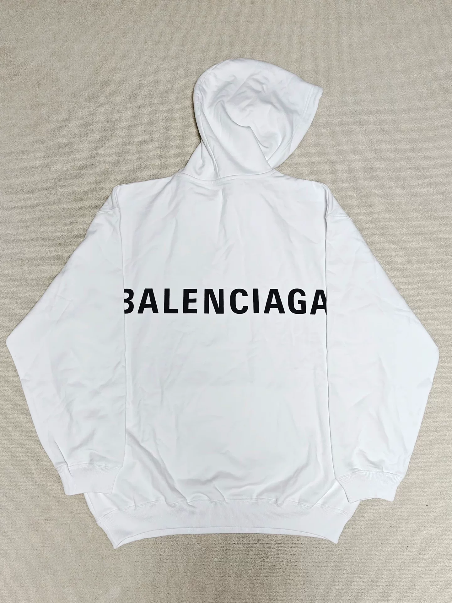 Balenciaga Classic Logo Slogan Hoodie — front