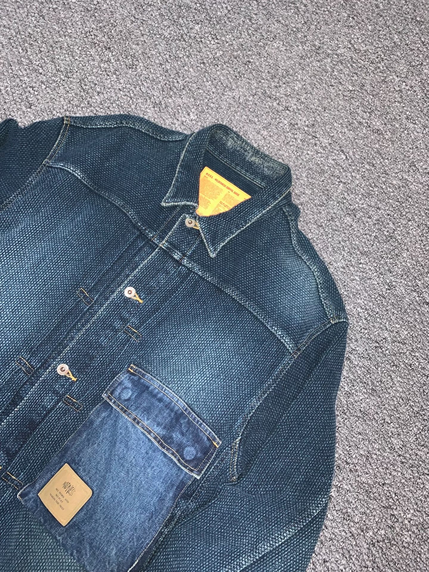 MADNESS Sashiko Denim Jacket — front