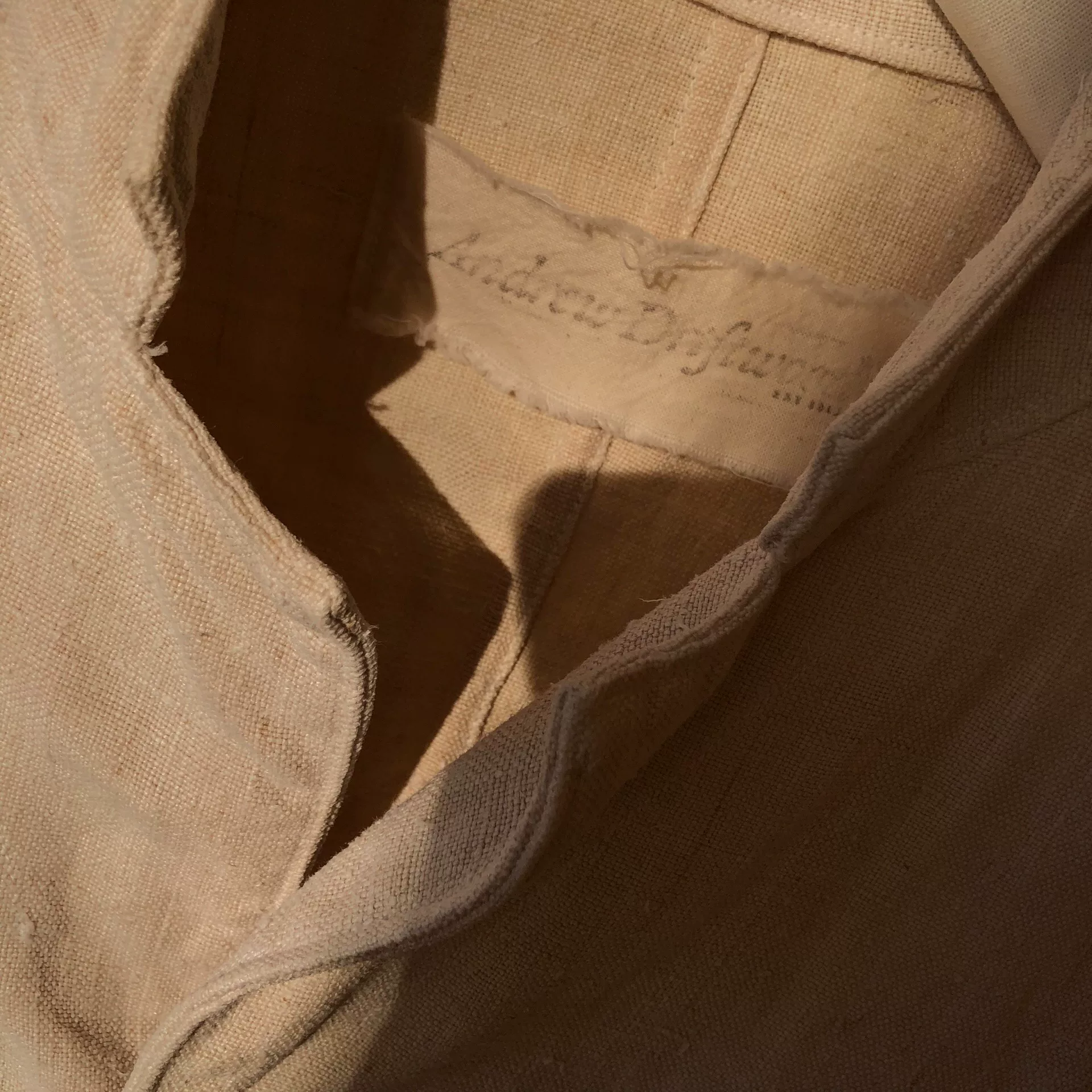 Andrew Driftwood Vintage Linen Coat — back
