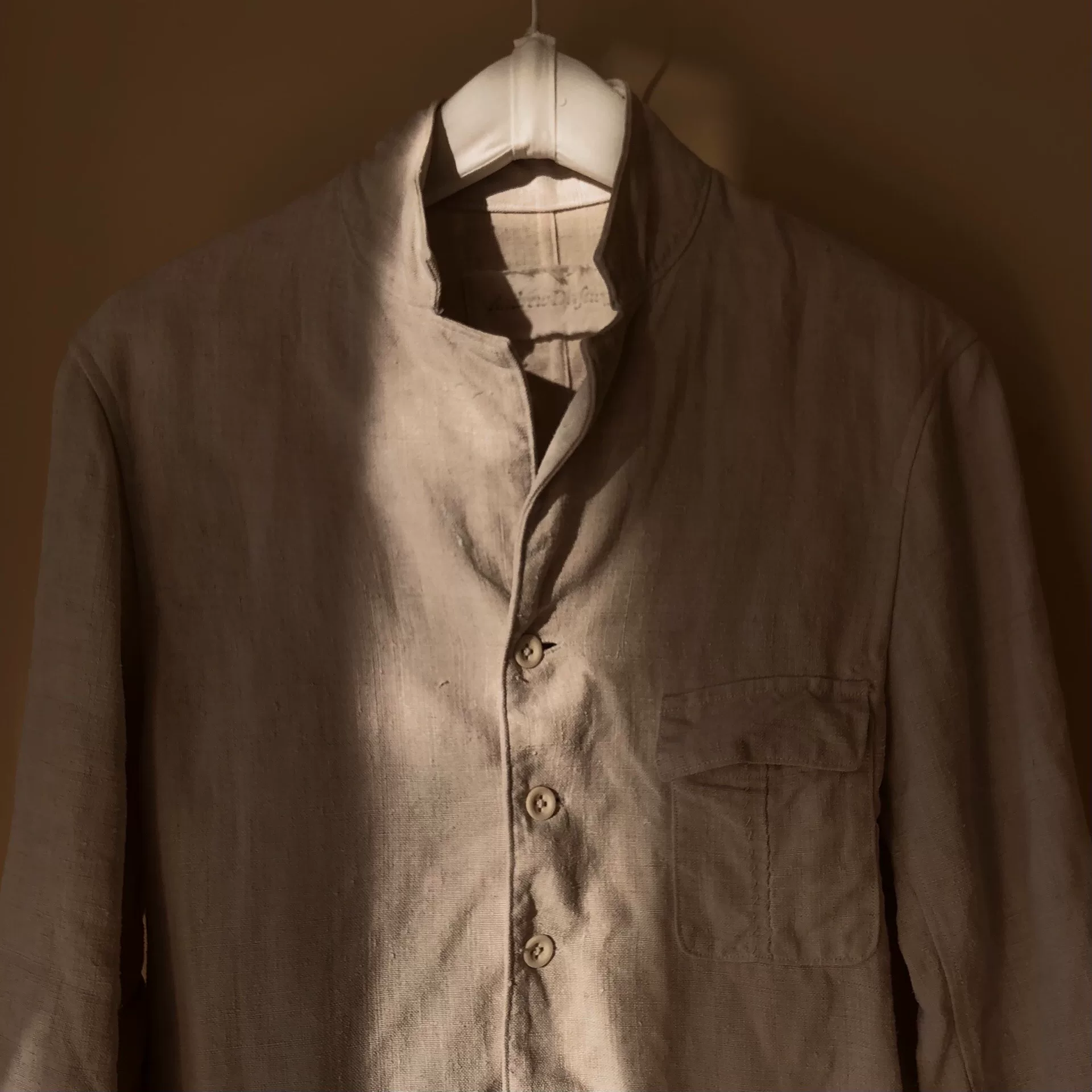 Andrew Driftwood Vintage Linen Coat — front