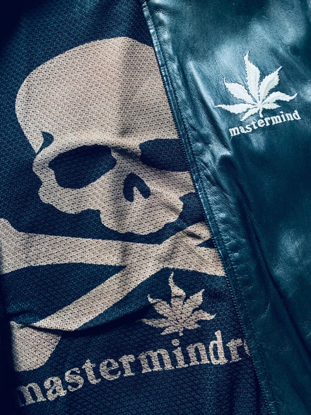 Mastermind Japan x Drestrip Limited Leather Jacket — detail