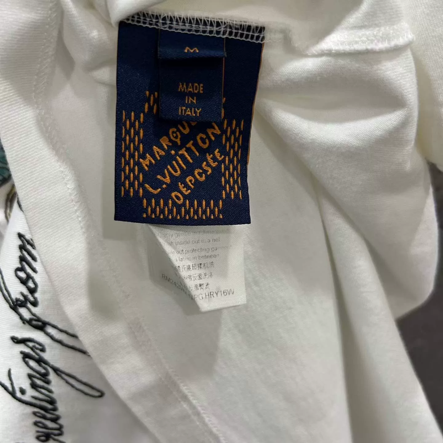 Louis Vuitton Conch Print Short-Sleeve T-Shirt — label