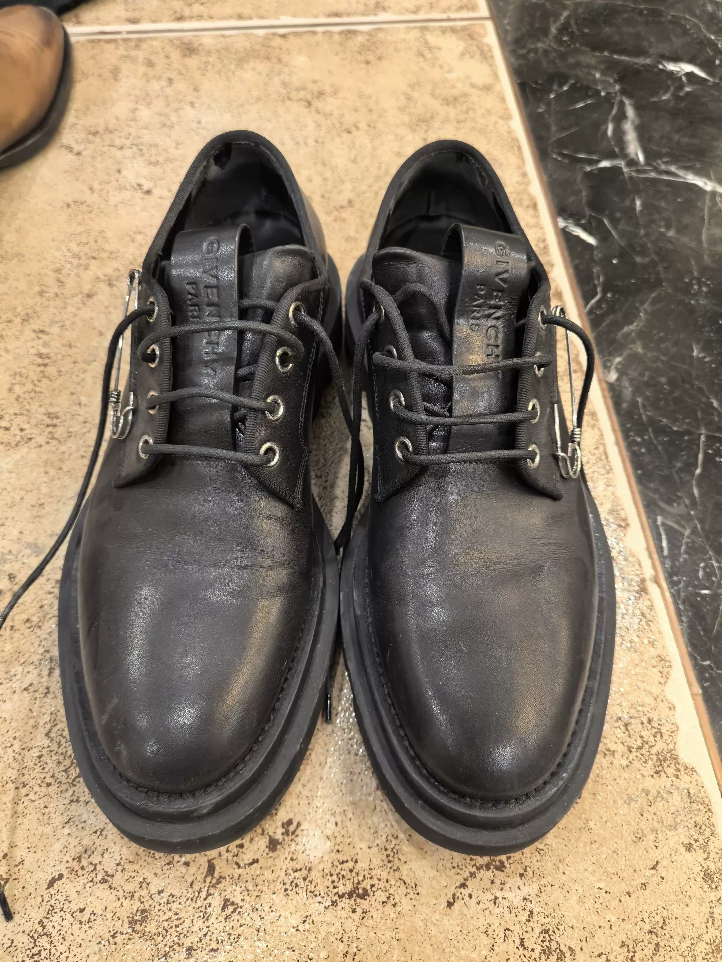 Givenchy Men's Leather Safety Pin Shoes