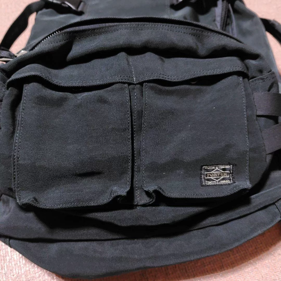 Porter Black Durable Backpack — detail