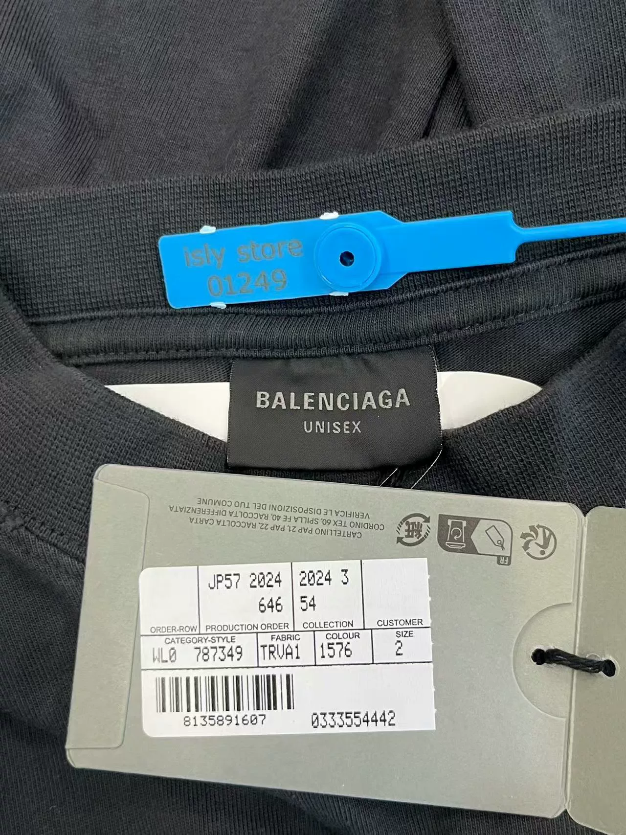 Balenciaga Letter Print Loose Short-Sleeve T-Shirt — label