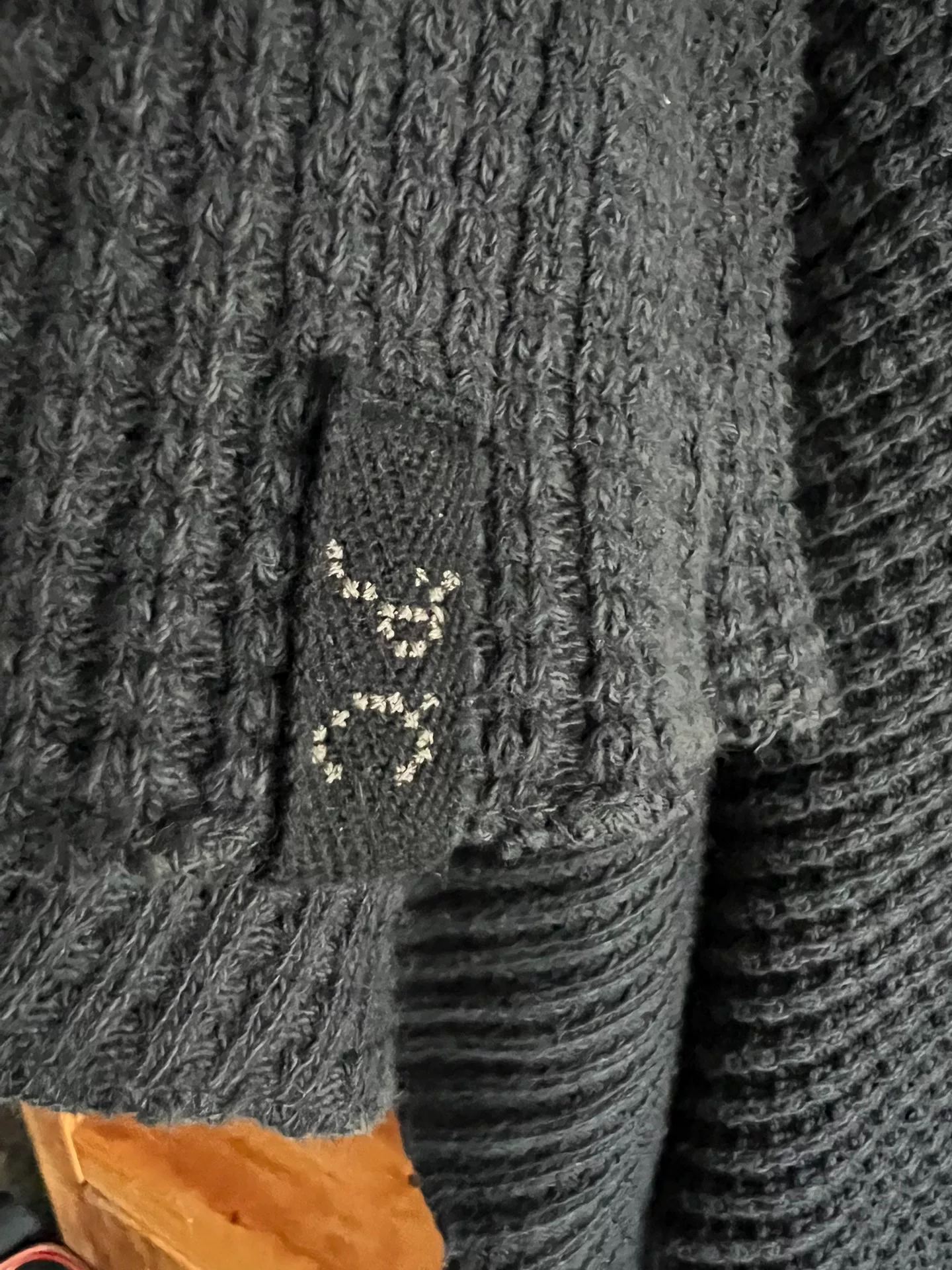 Porter Classic Waffle Knit Crewneck Sweatshirt — label