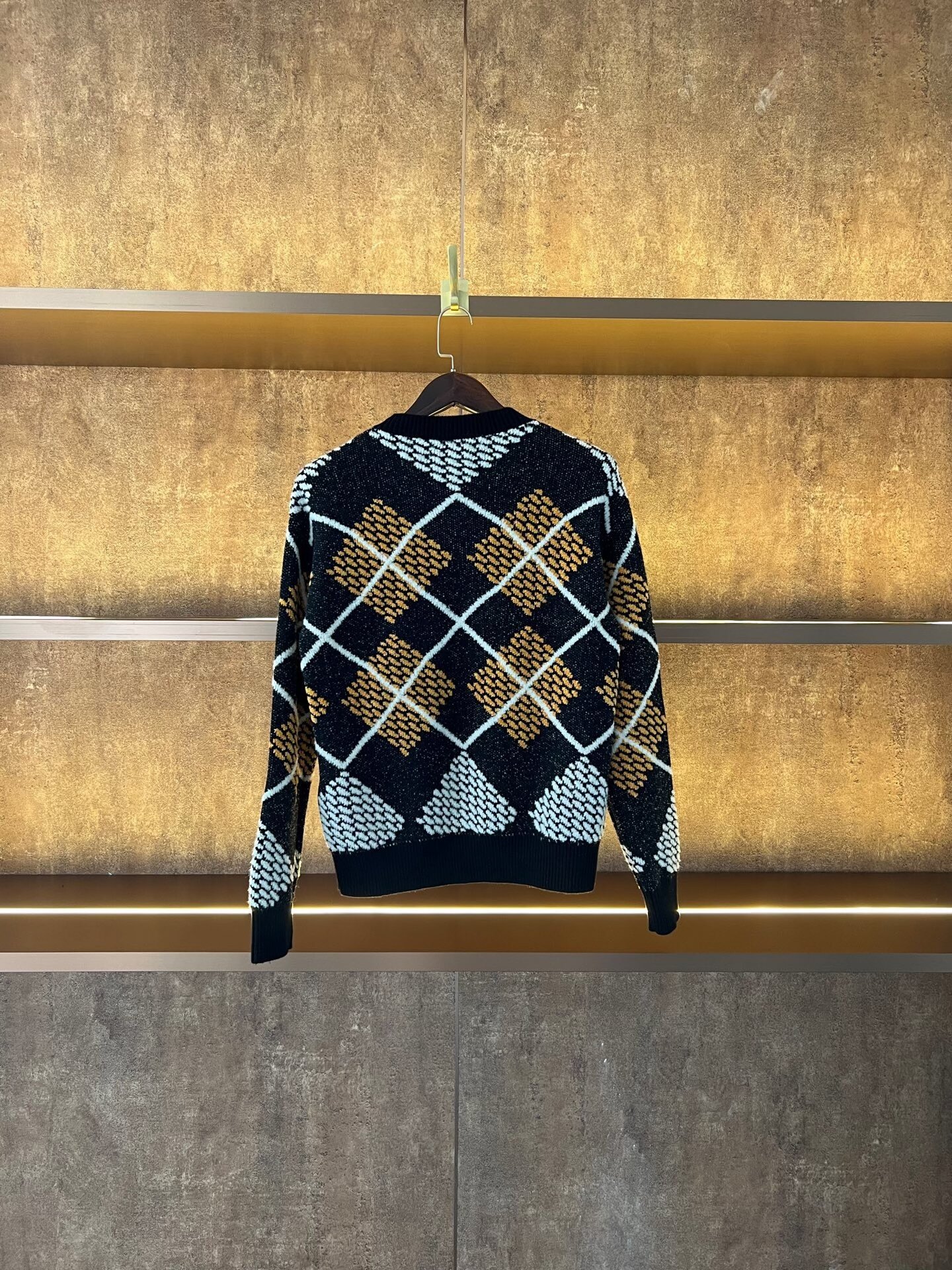 Louis Vuitton Argyle Wool Blend Sweater — front