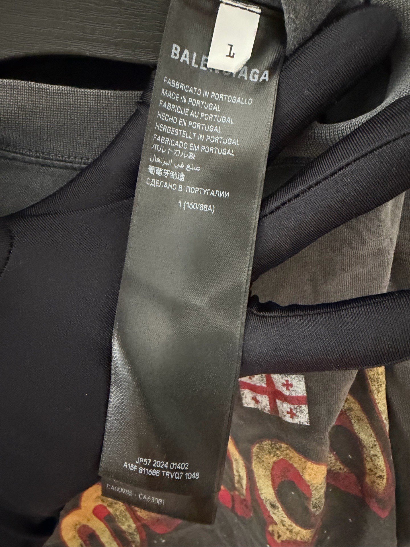 Balenciaga 25SS Georgia Night Scene Washed T-Shirt — back