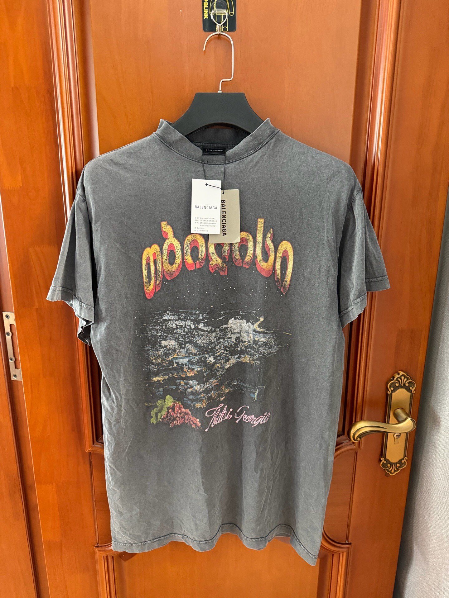 Balenciaga 25SS Georgia Night Scene Washed T-Shirt